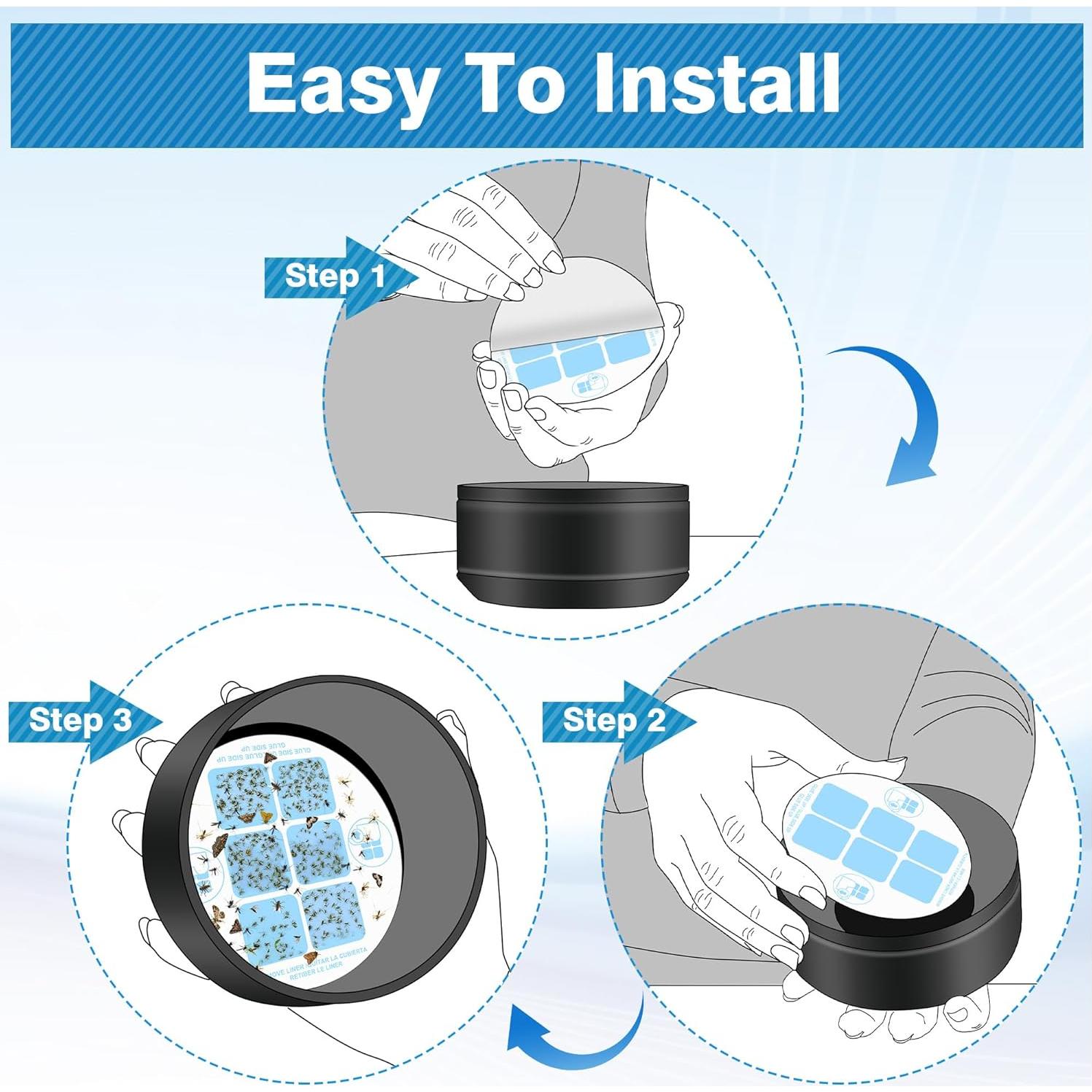 Qualirey 30 Recargas de Tarjetas de Pegamento DT152 Trampa Insectos