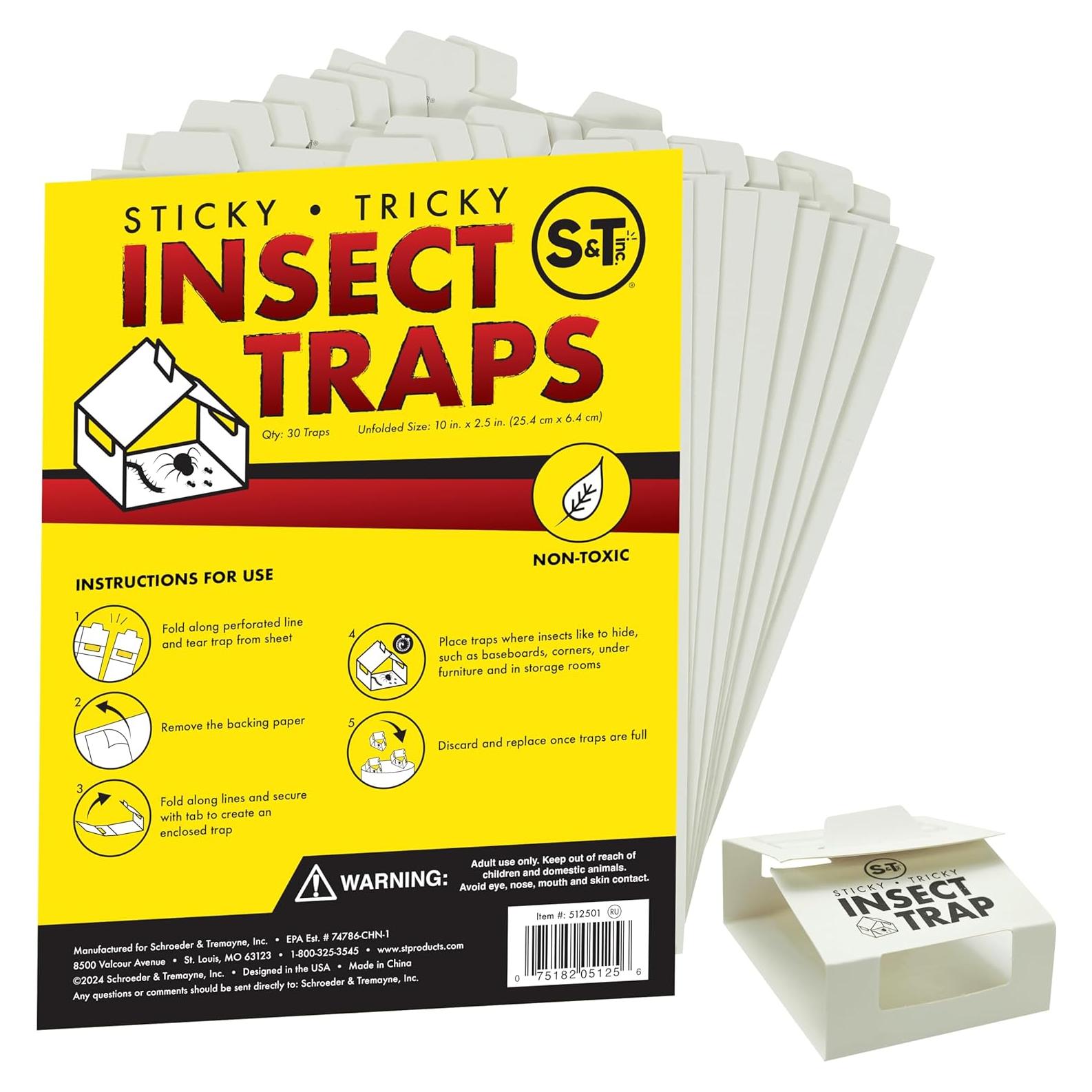 Trampas de Pegamento S&T INC. para Insectos 30 Unidades