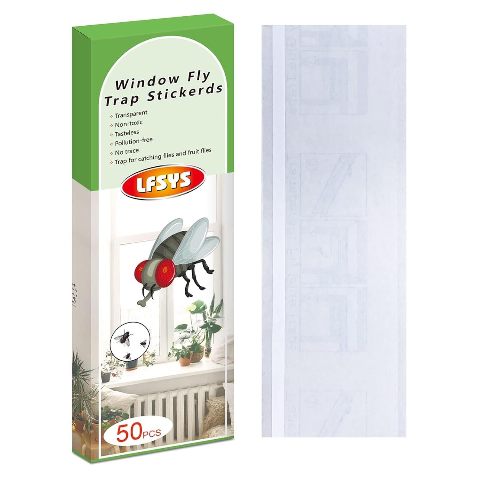 Paquete de 50 trampas para moscas LFSYS transparentes
