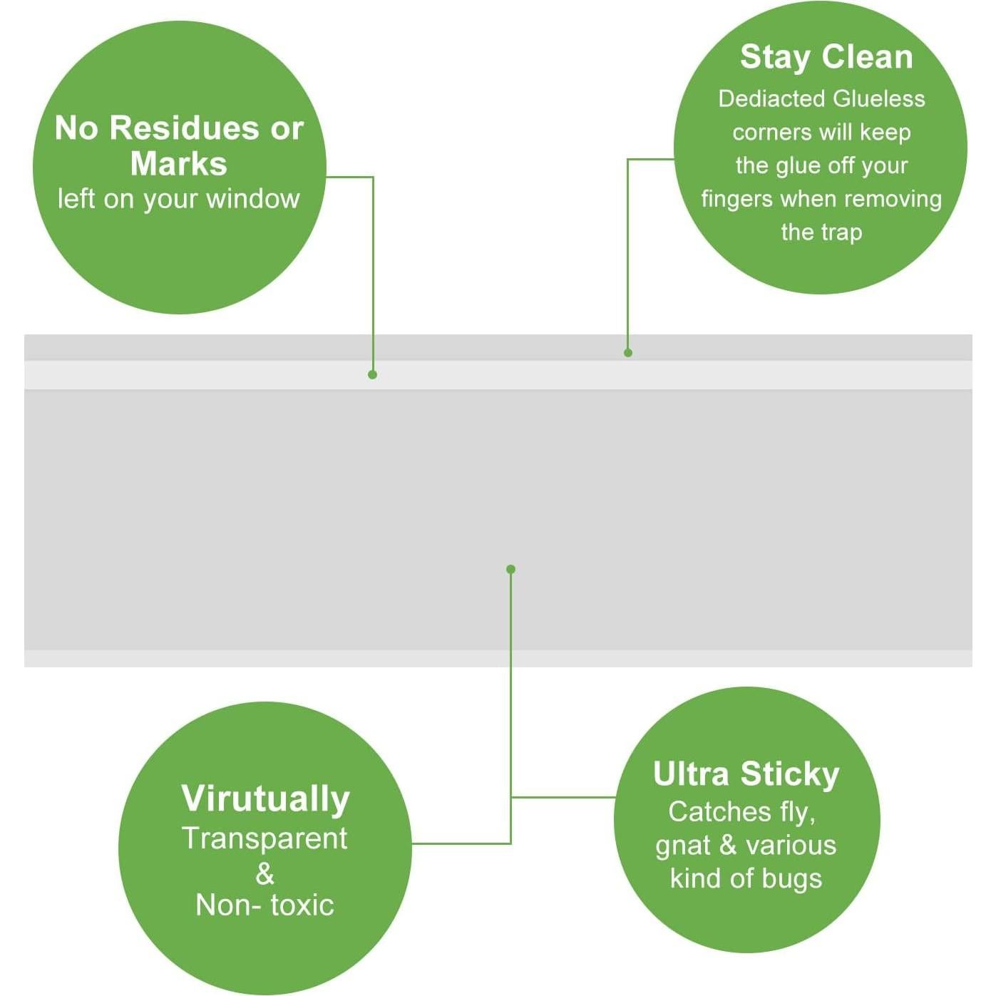 Paquete de 50 trampas para moscas LFSYS transparentes