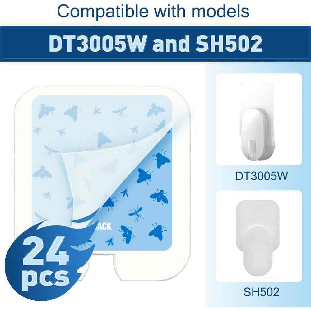 24 Tarjetas Pegajosas Cleanuper para Insectos Voladores