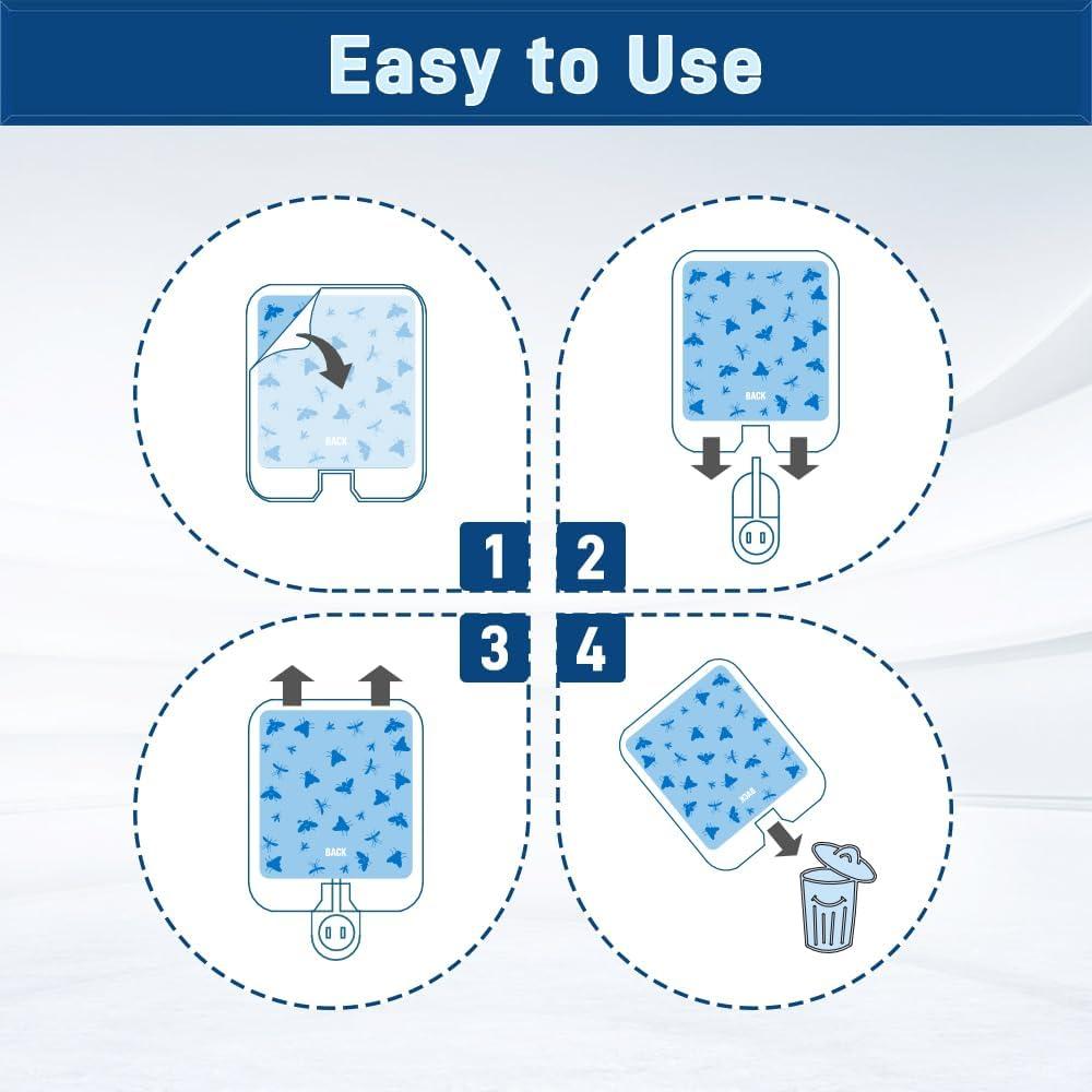 24 Tarjetas Pegajosas Cleanuper para Insectos Voladores