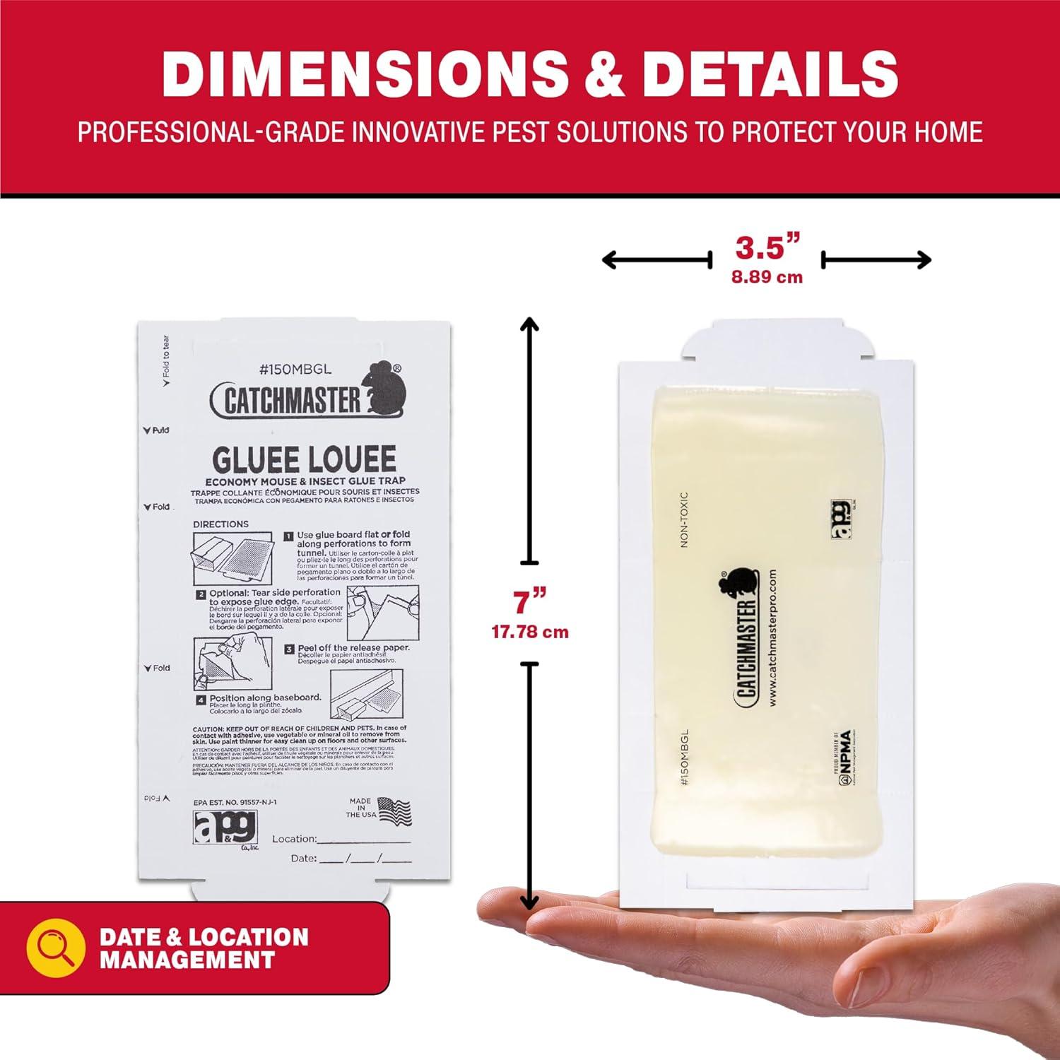 Trampas de Pegamento Catchmaster para Ratones e Insectos - 75 Unidades