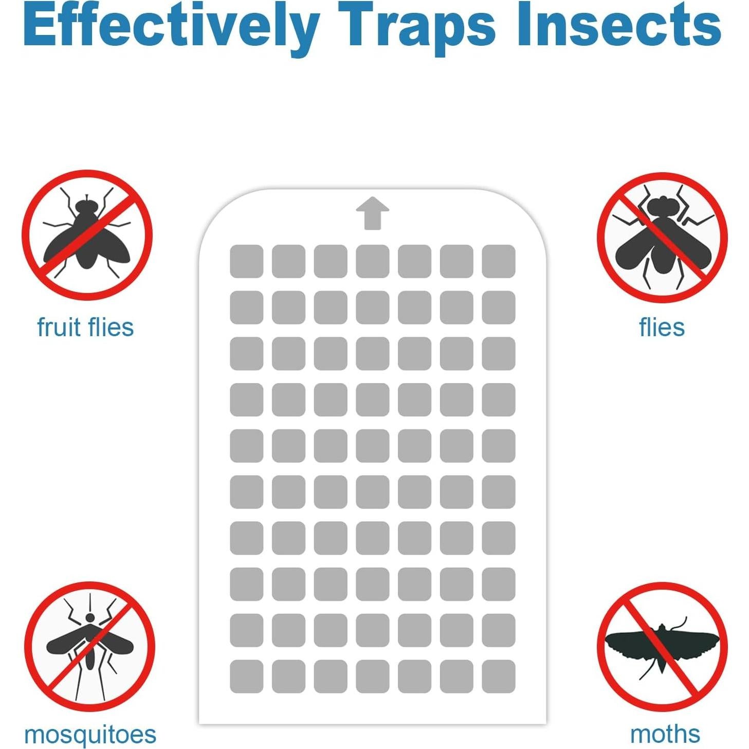 Recarga 20 Pcs Trampa Insectos Voladores Dichroma Compatible