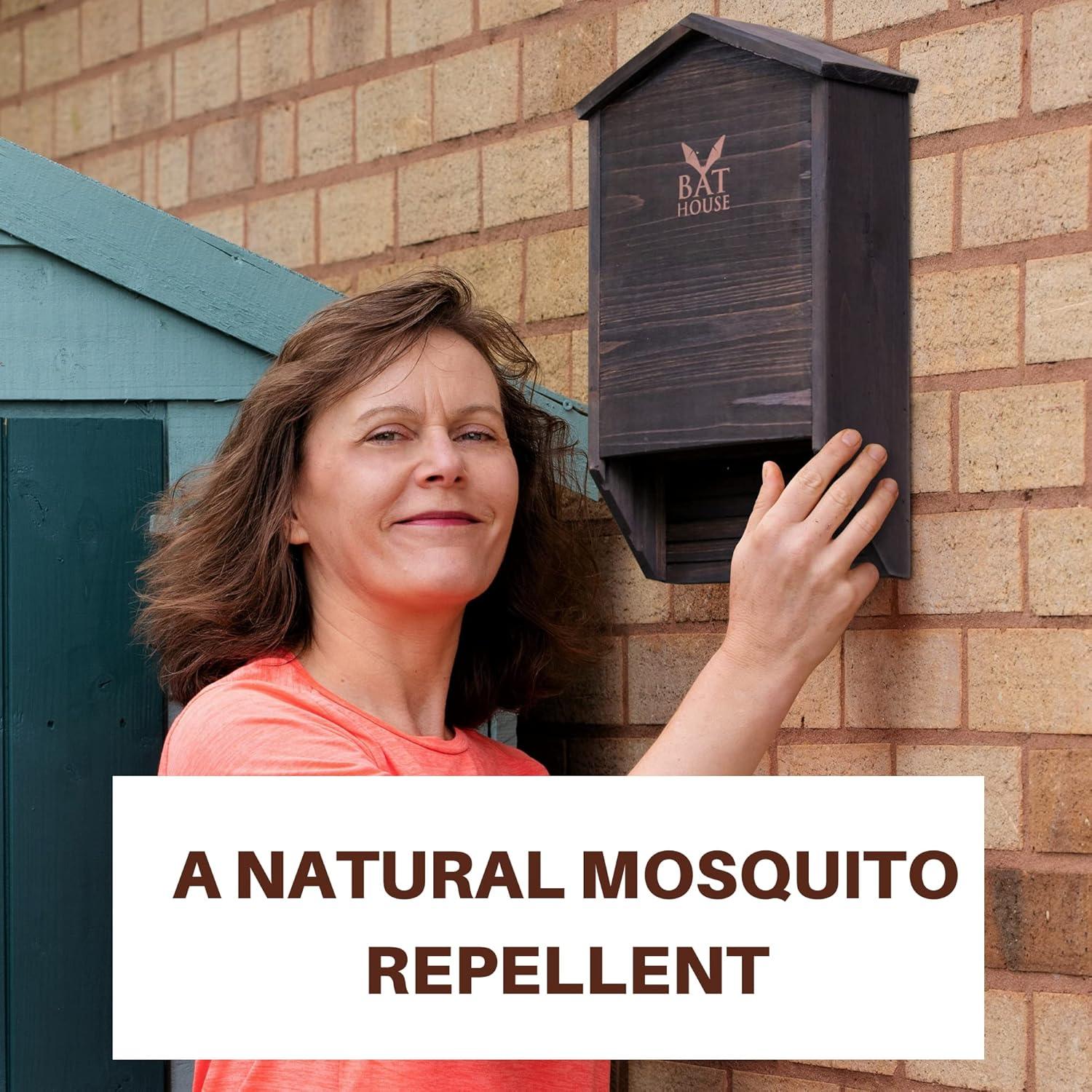 Casa de Murciélagos KIBAGA de Madera para Exteriores 41.9x25.9cm