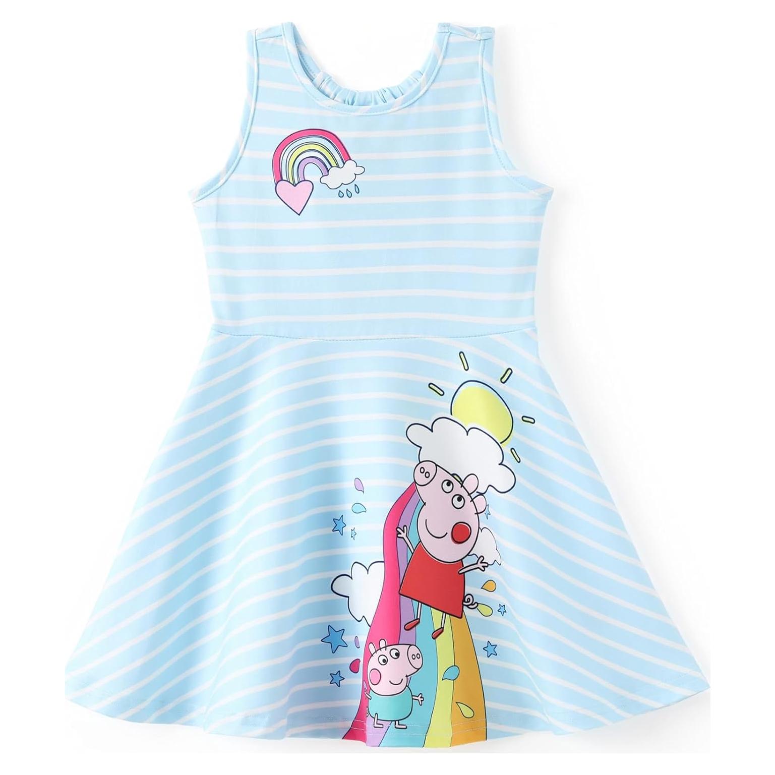Vestido sin mangas Peppa Pig para niñas 5-6 años azul