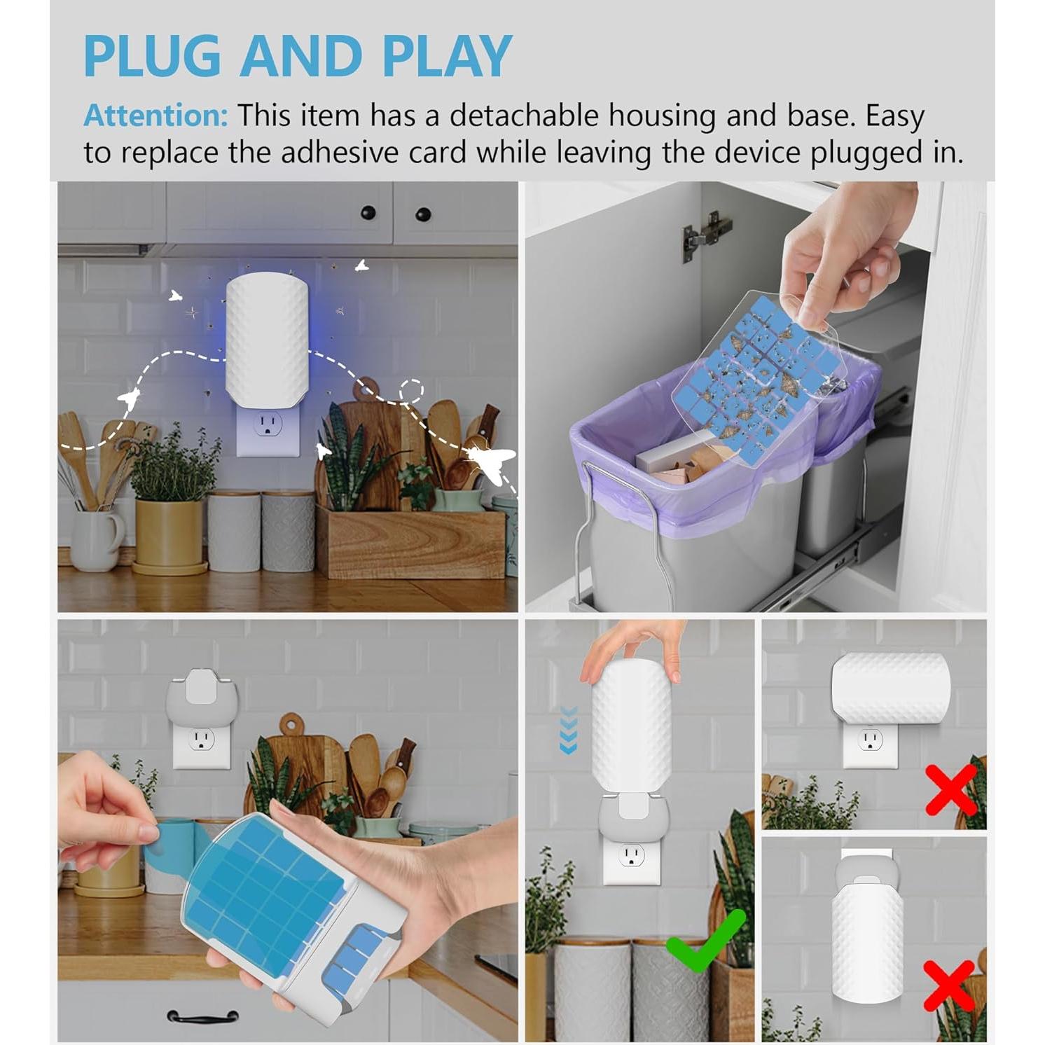 10 Tarjetas de Recarga Pegajosas WowCatch N386E para Insectos