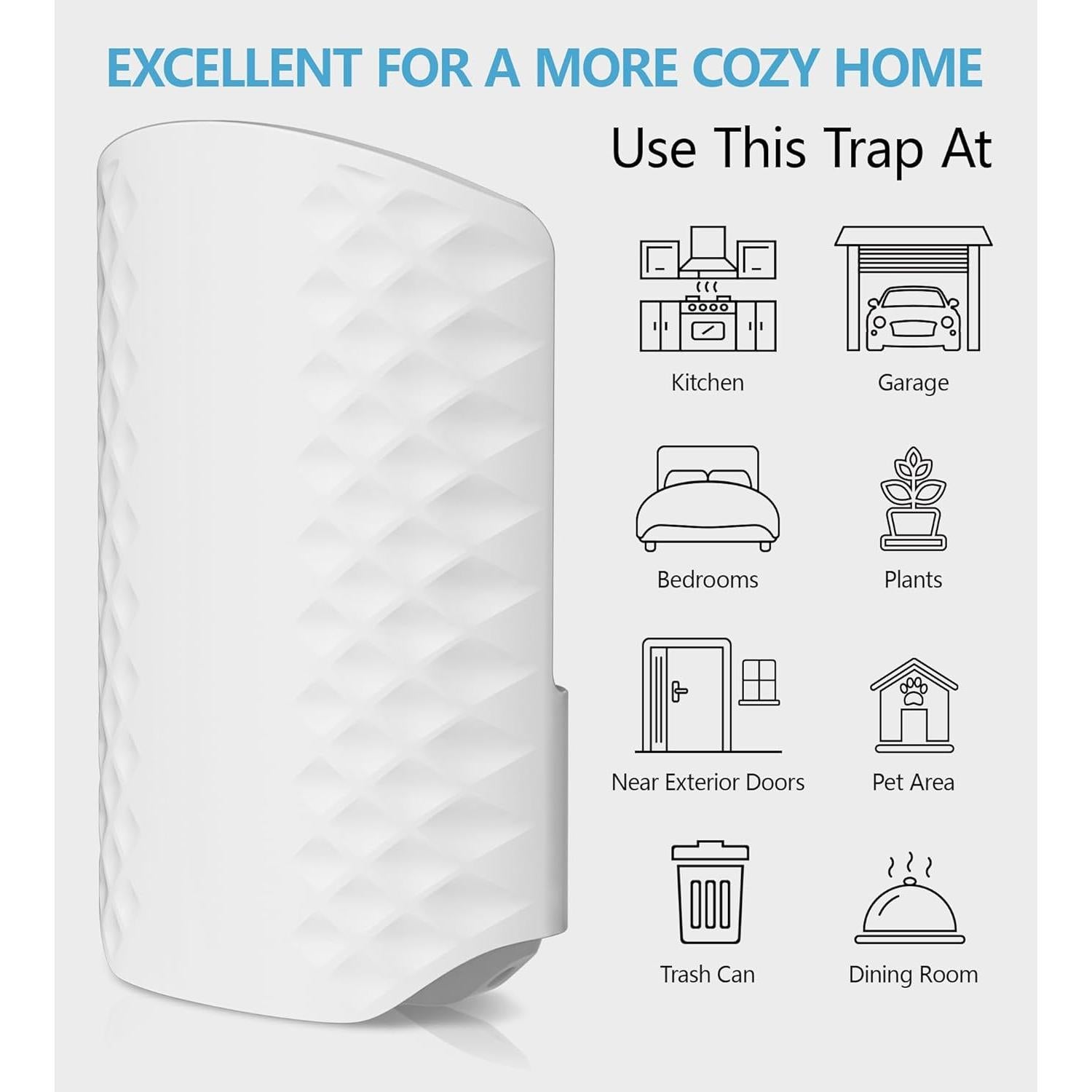 10 Tarjetas de Recarga Pegajosas WowCatch N386E para Insectos