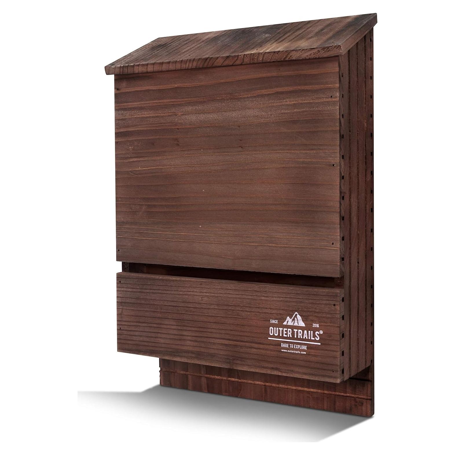 Casa para Murciélagos de Cedro Japonés Outer Trails - Marrón, Resistente a la Intemperie