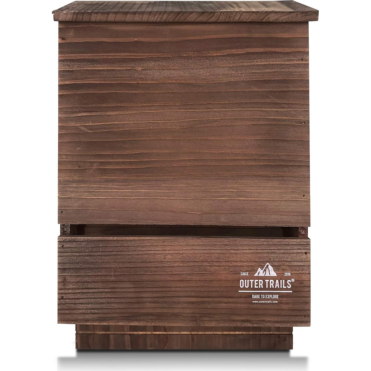 Casa para Murciélagos de Cedro Japonés Outer Trails - Marrón, Resistente a la Intemperie