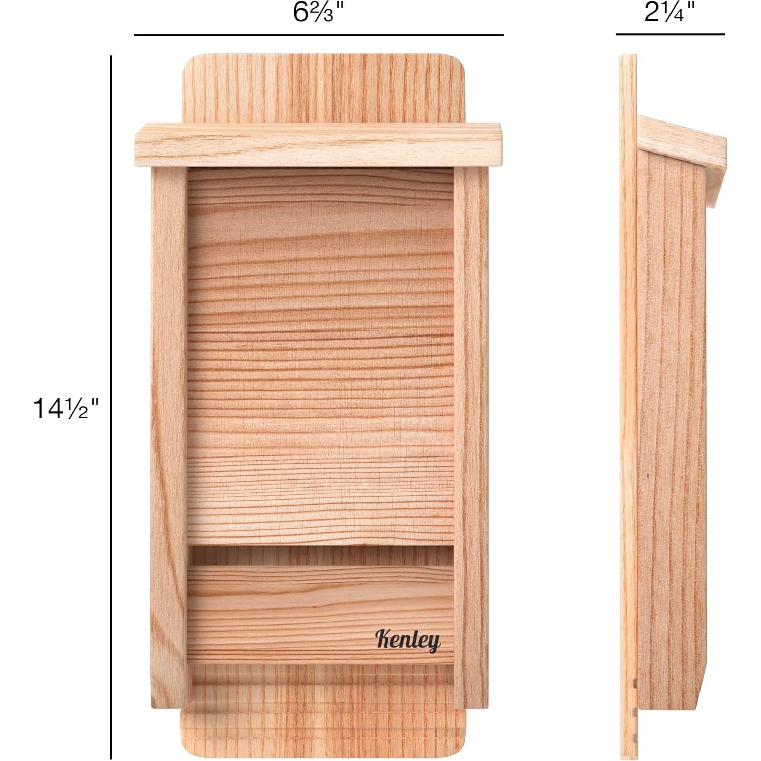 Casa de Murciélagos Kenley de Madera de Cedro - 1 Cámara