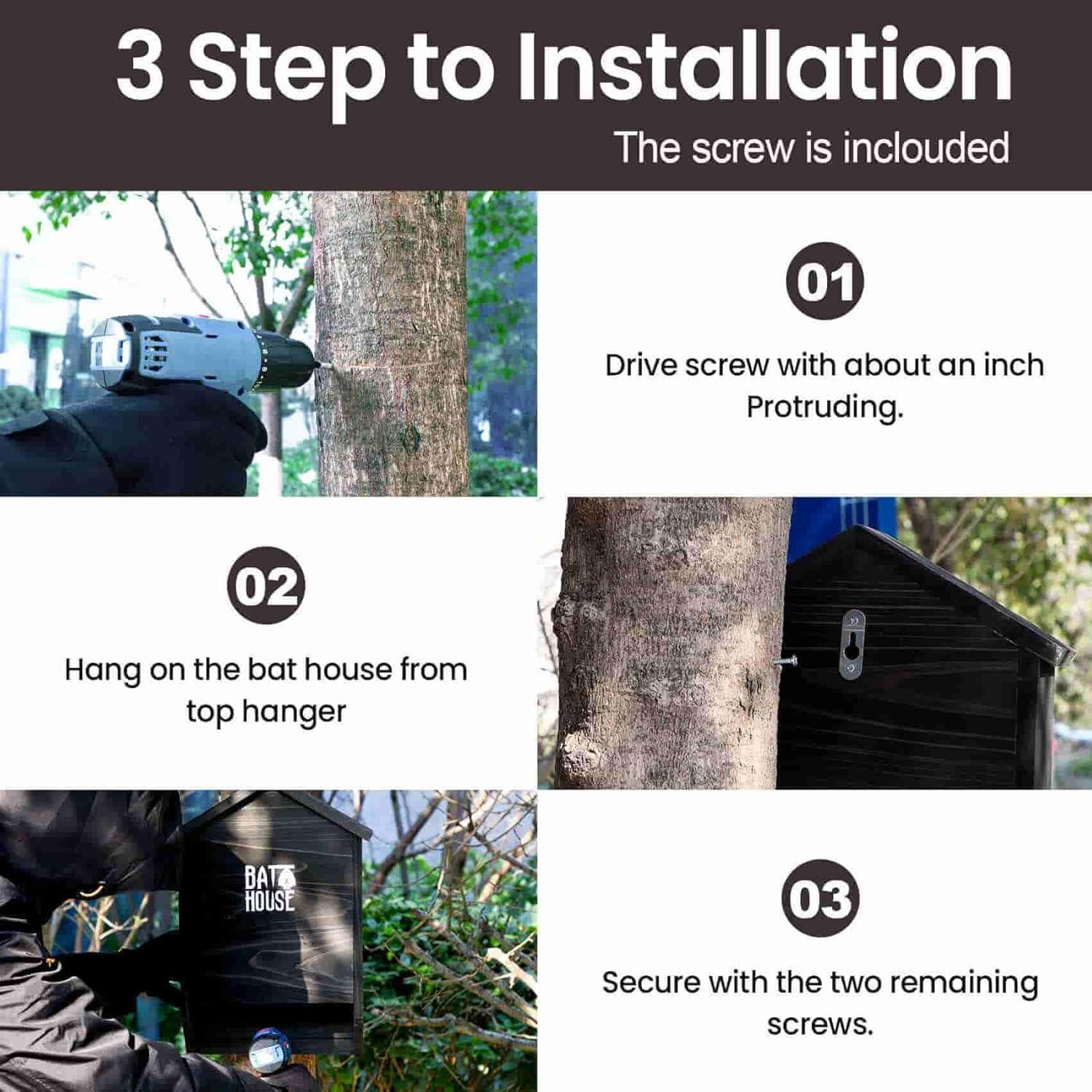 Casa para Murciélagos Sobalai 2 Cámaras 39.37x25.4x10.16 cm