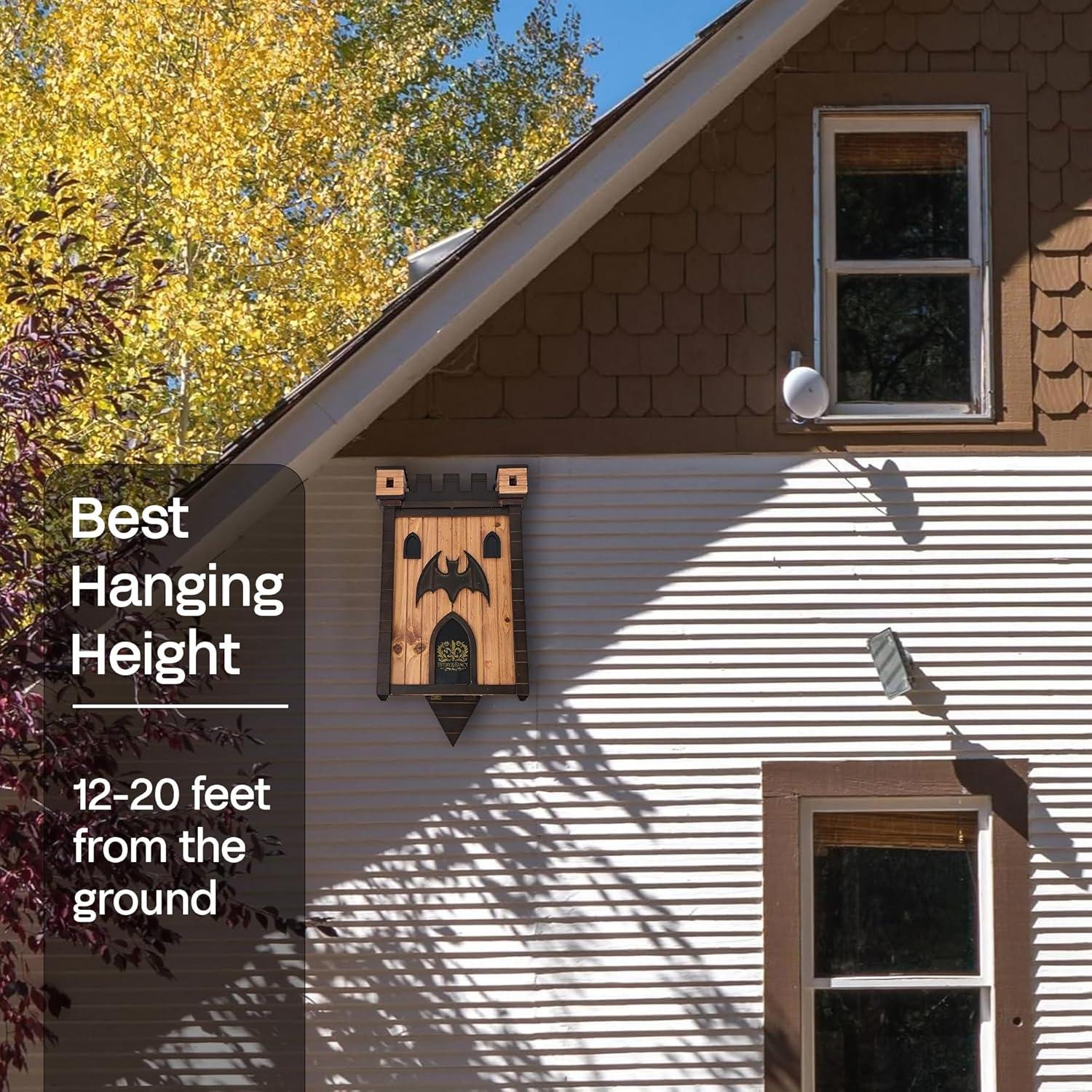 Casa de Murciélagos Furry & Fancy de Madera 2 Cámaras 80 Murciélagos