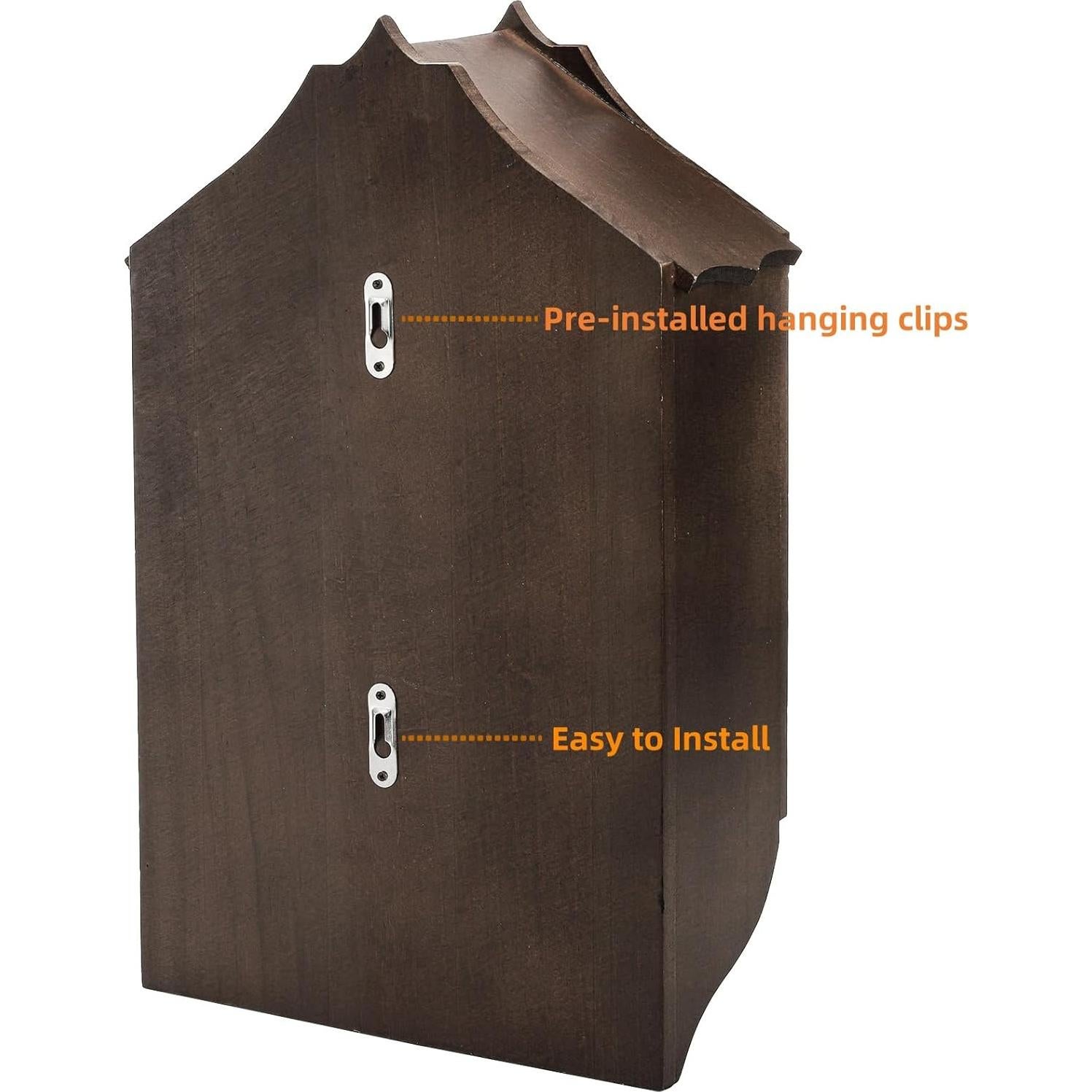 Casa de Murciélagos Mezchi de Madera de Pino para Exteriores