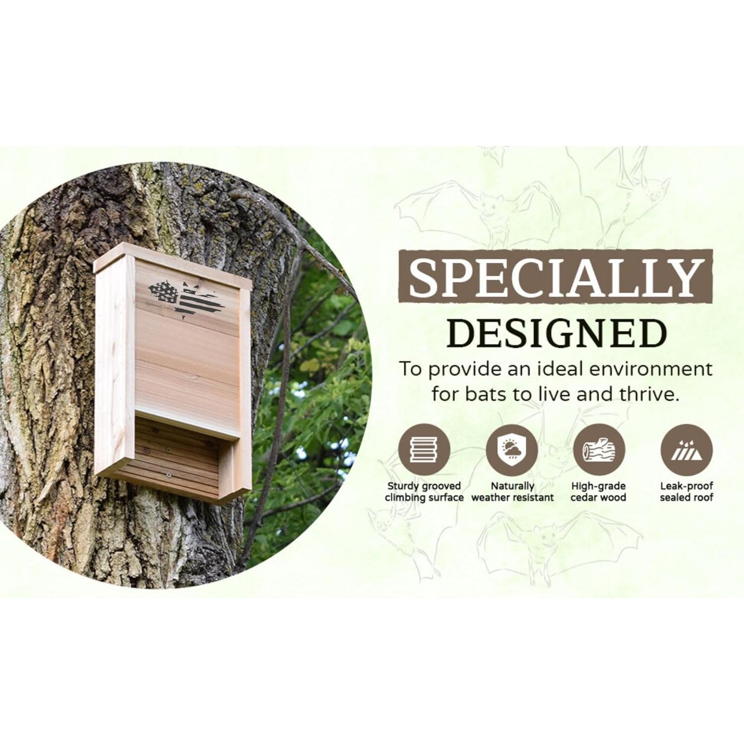 Casa para Murciélagos de Madera Cedar - Applewood Outdoor