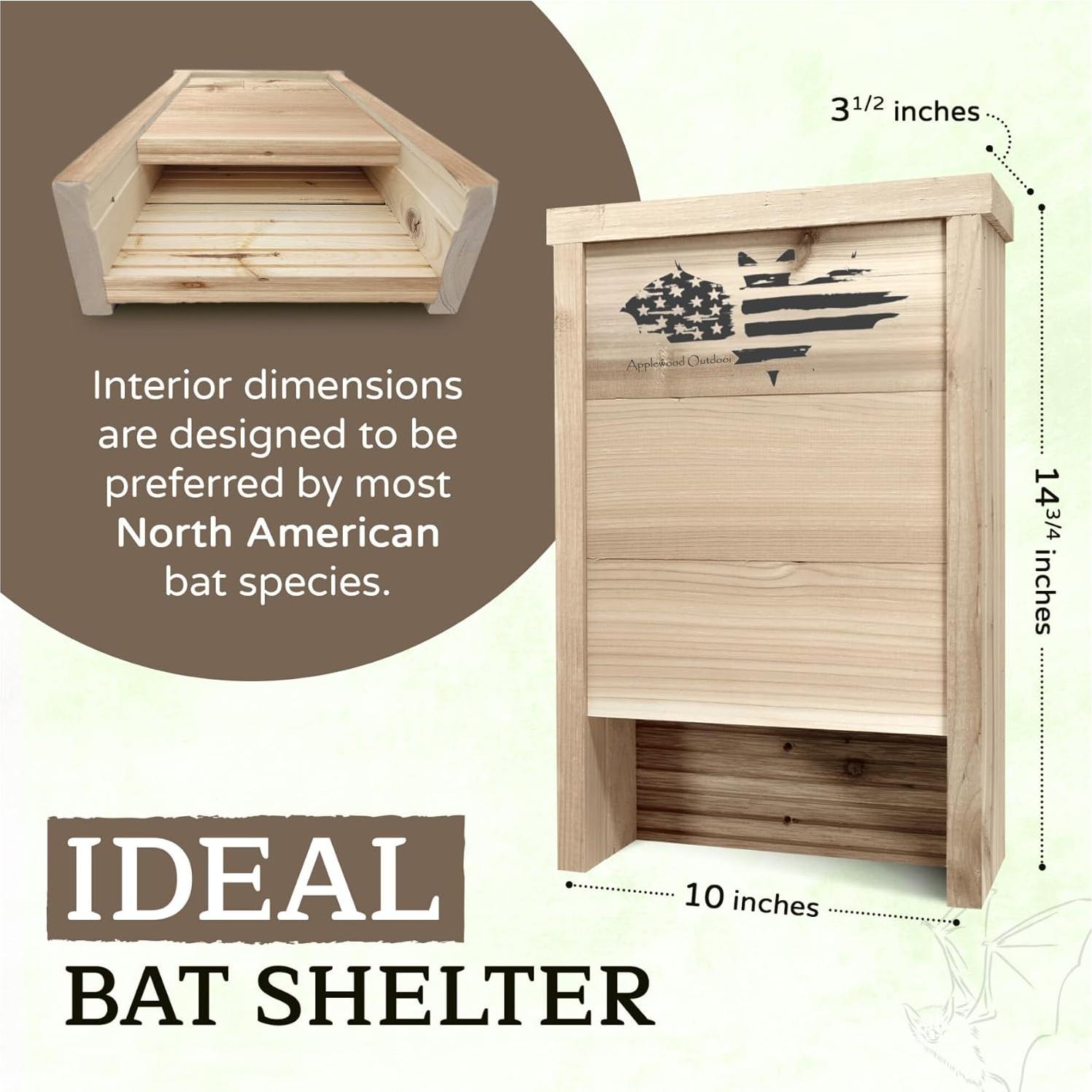 Casa para Murciélagos de Madera Cedar - Applewood Outdoor