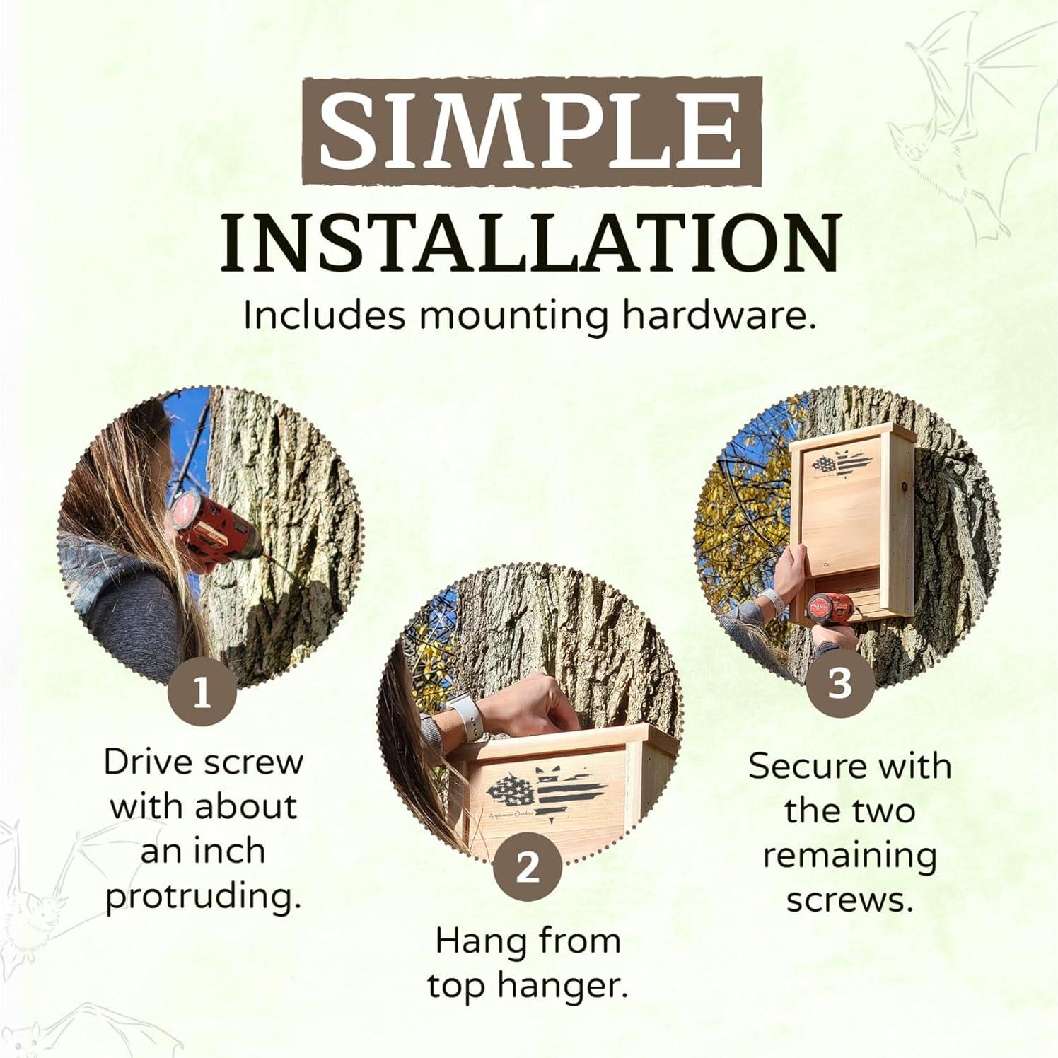 Casa para Murciélagos de Madera Cedar - Applewood Outdoor