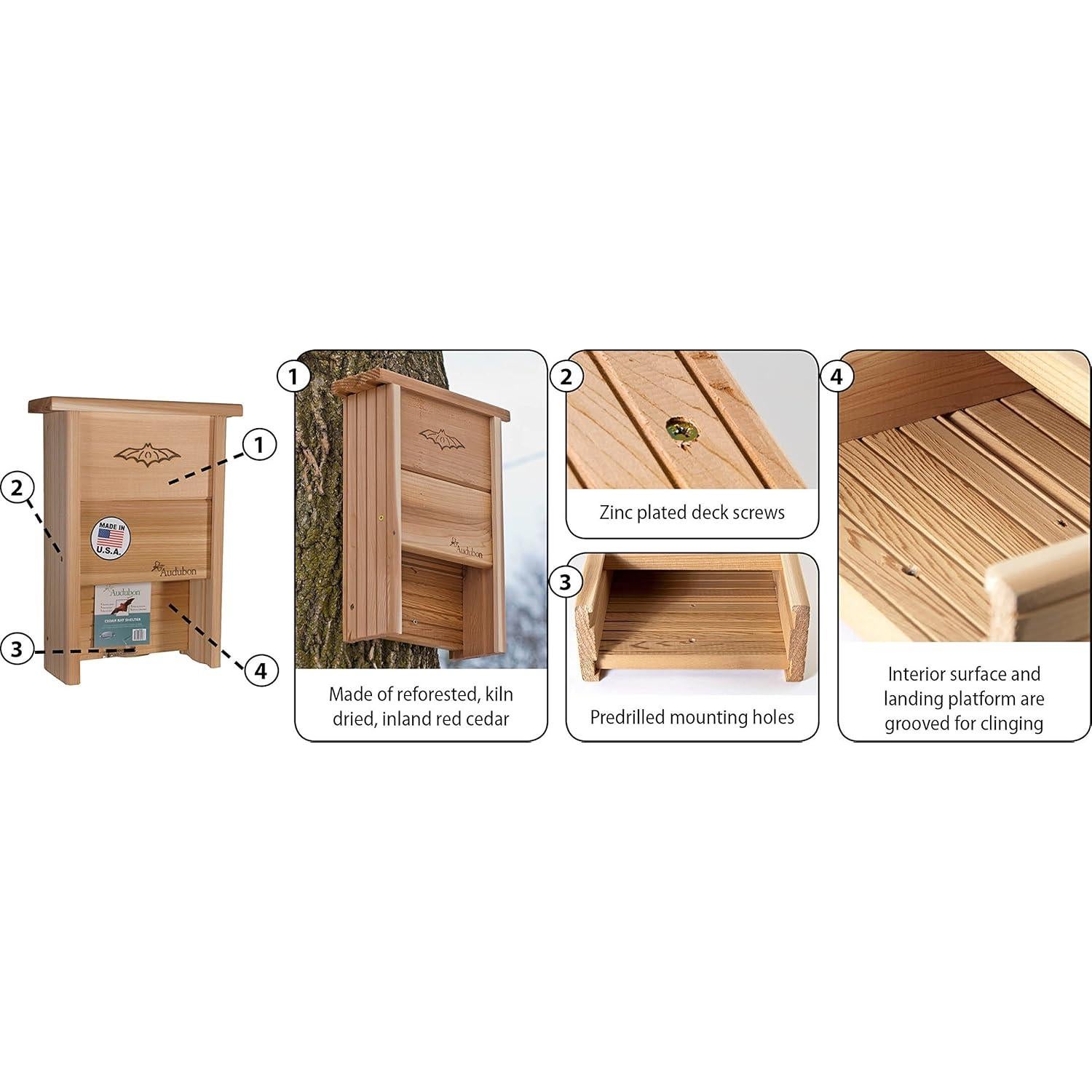 Refugio para Murciélagos Woodlink NABAT de Cedro 30.5x10.8x40.6 cm