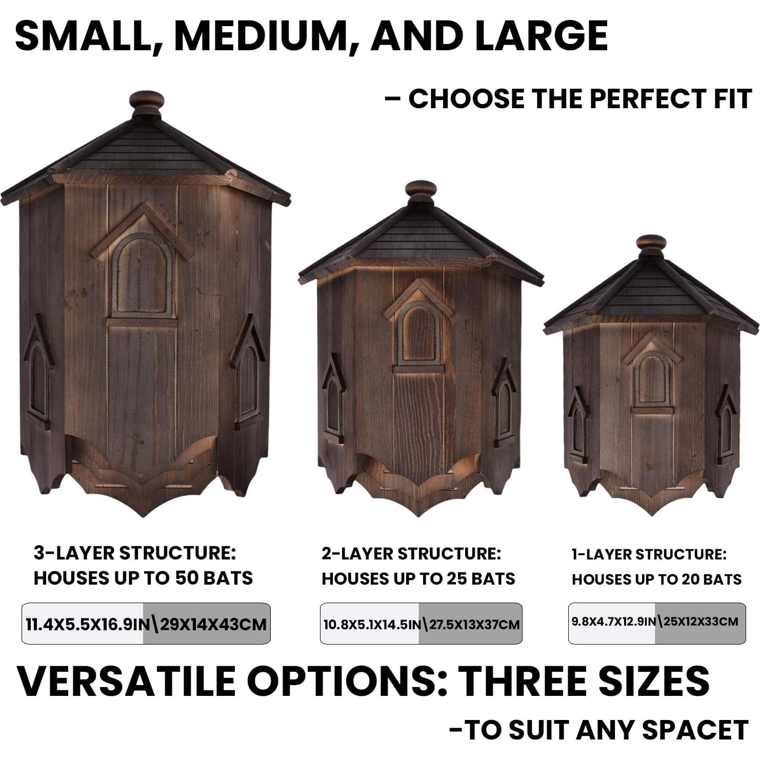 Casa para Murciélagos Ecológica Yiduomile Mediana de Cedro