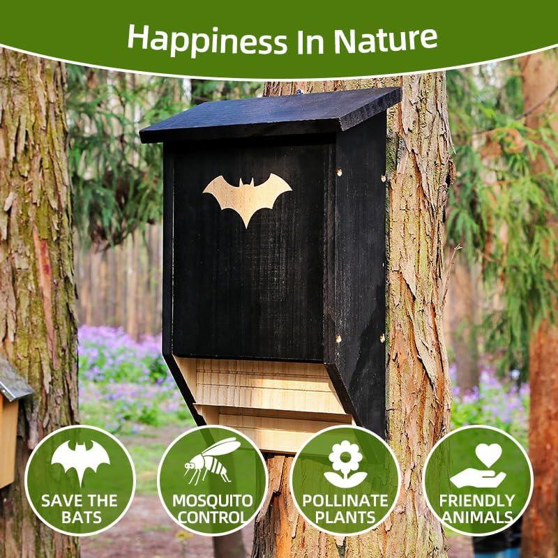Casa de Murciélagos Grande SEEZENGREEN Doble Cámara 26.9x38.6cm