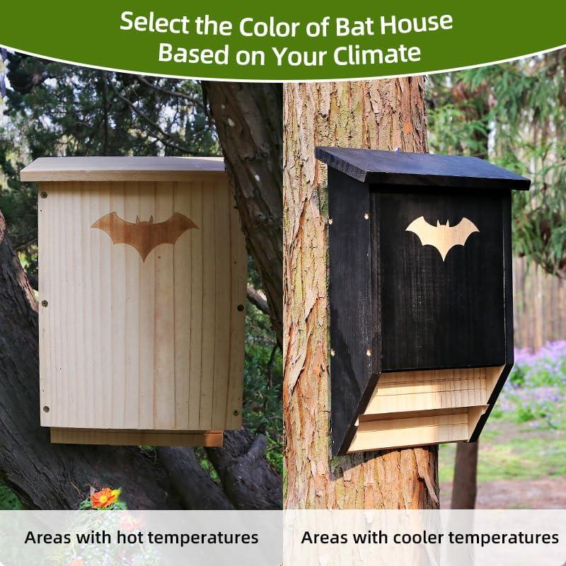 Casa de Murciélagos Grande SEEZENGREEN Doble Cámara 26.9x38.6cm