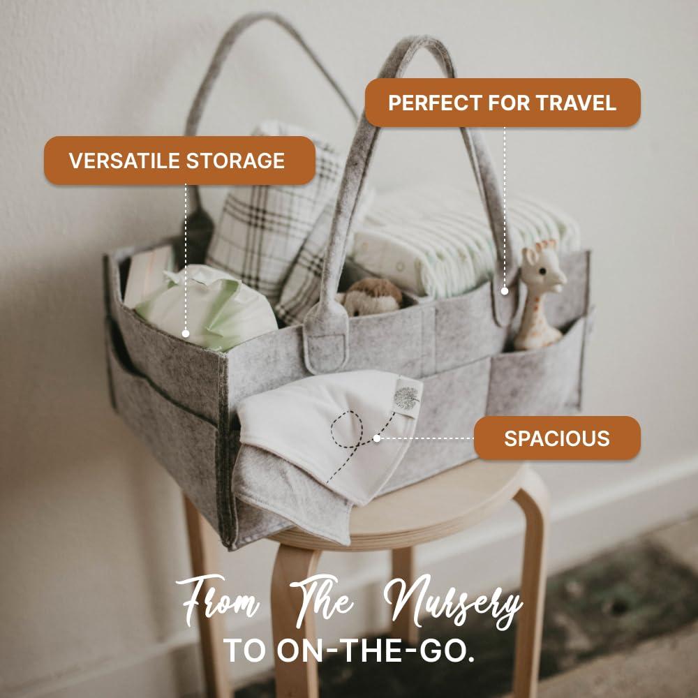 Cesta de Pañales Parker Baby - Organizador Portátil Avena