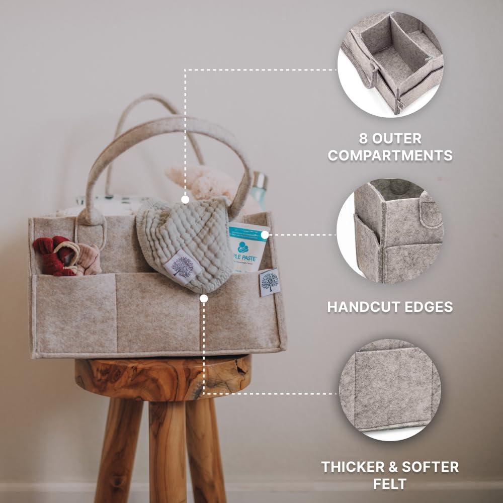 Cesta de Pañales Parker Baby - Organizador Portátil Avena