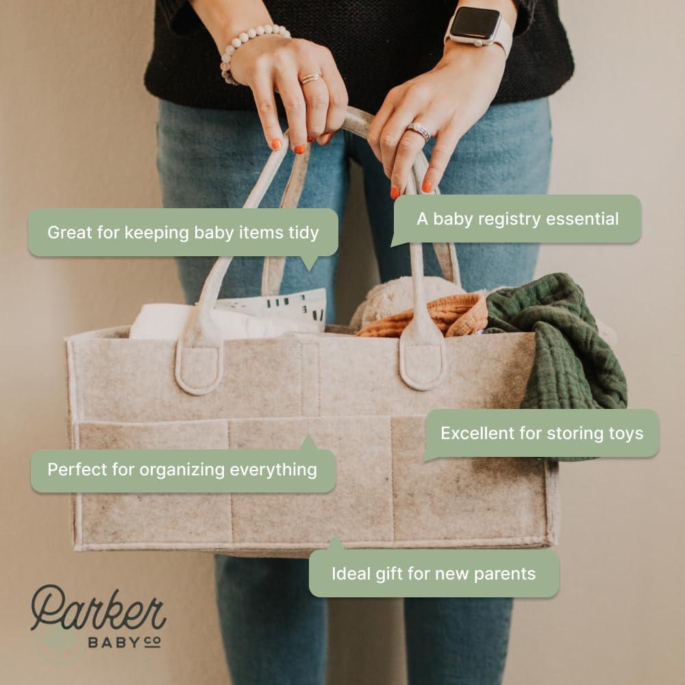 Cesta de Pañales Parker Baby - Organizador Portátil Avena