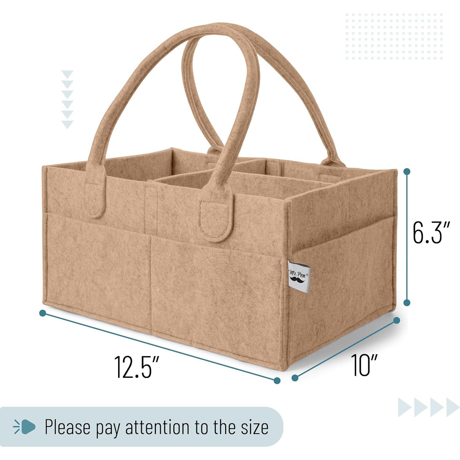 Organizador de Pañales Mr. Pen Arcilla Terrosa Plegable 31.75x25.4cm