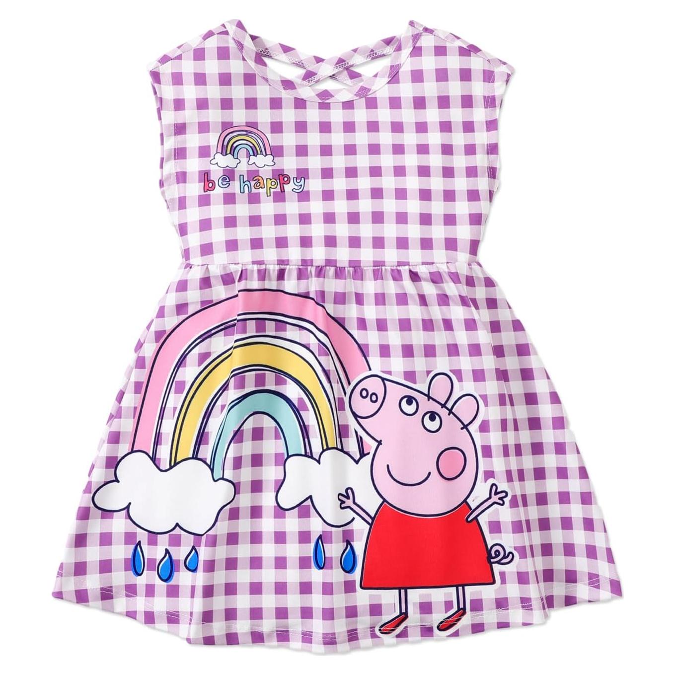 Vestido sin mangas Peppa Pig para niñas 4-5T con mariposas