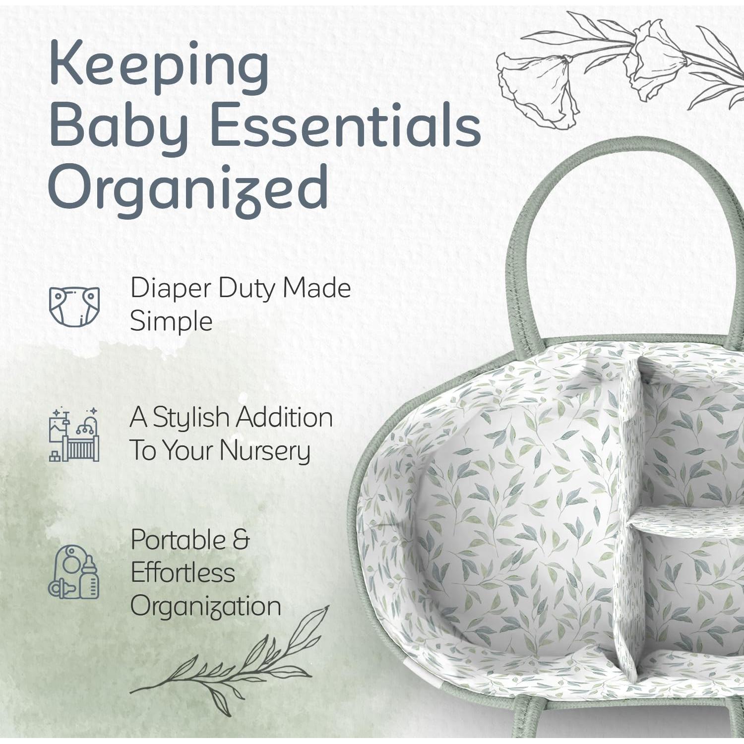 Organizador de Pañales KiddyCare Grande Albahaca con Asa