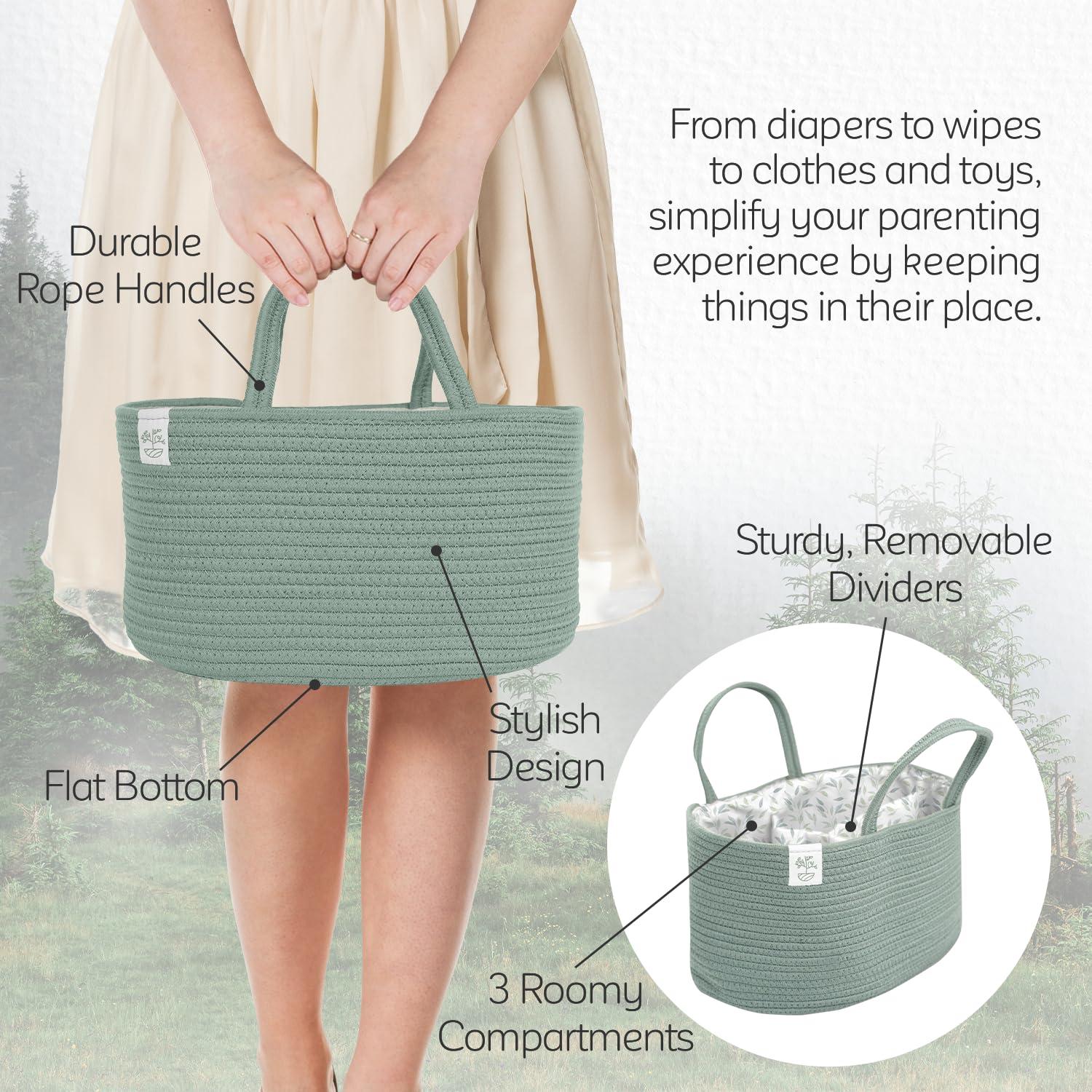 Organizador de Pañales KiddyCare Grande Albahaca con Asa