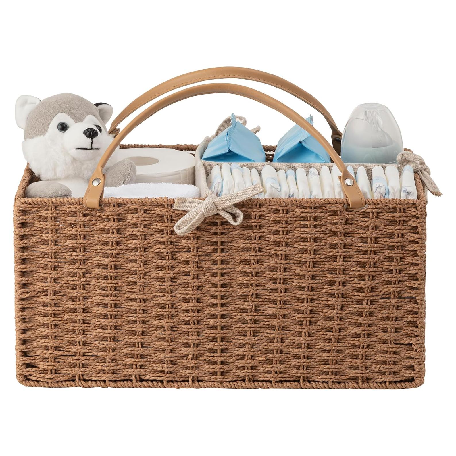 Organizador de Pañales Grande HBlife - Cesta de Almacenamiento 38x25x17cm