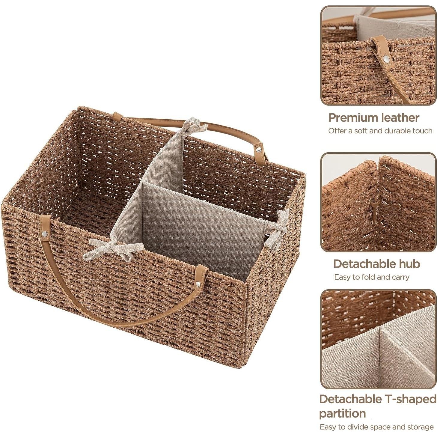 Organizador de Pañales Grande HBlife - Cesta de Almacenamiento 38x25x17cm