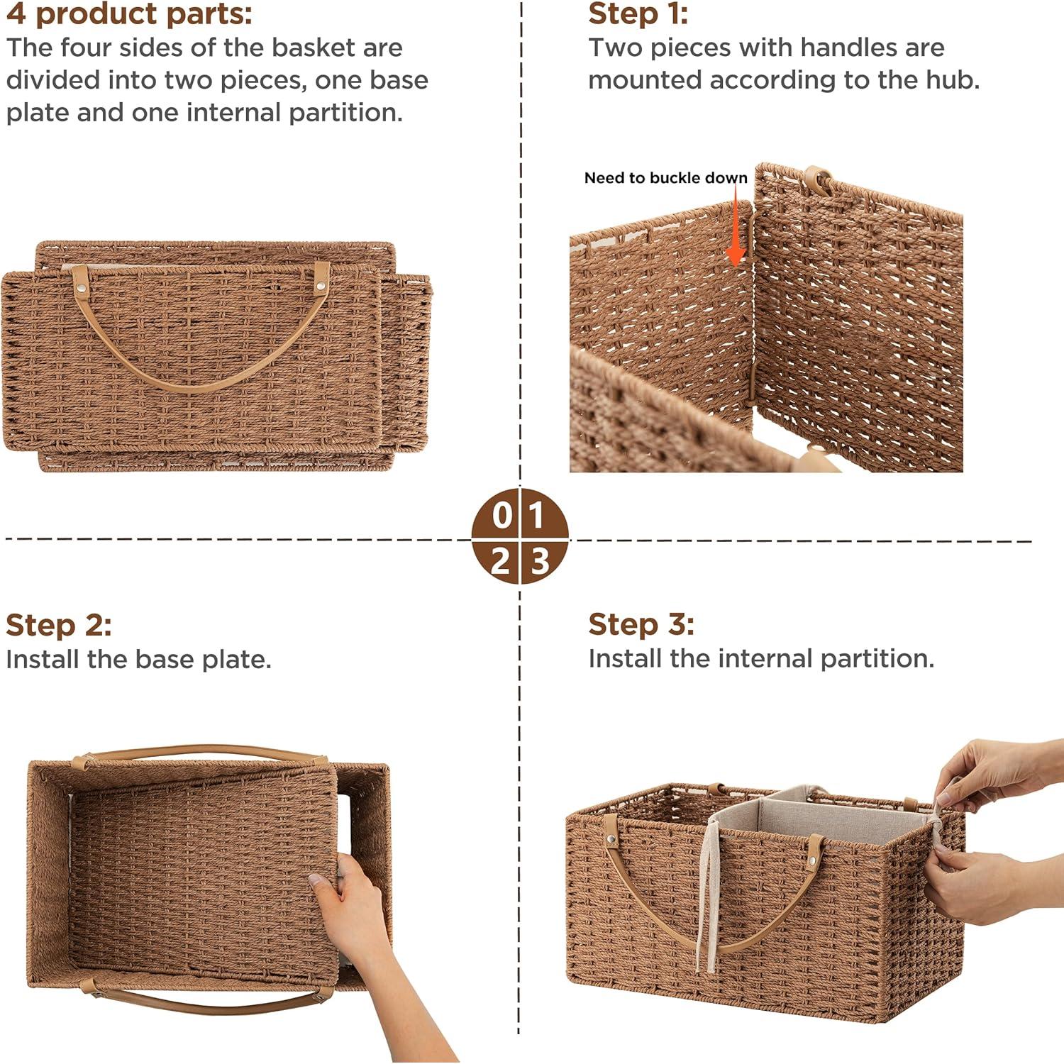 Organizador de Pañales Grande HBlife - Cesta de Almacenamiento 38x25x17cm