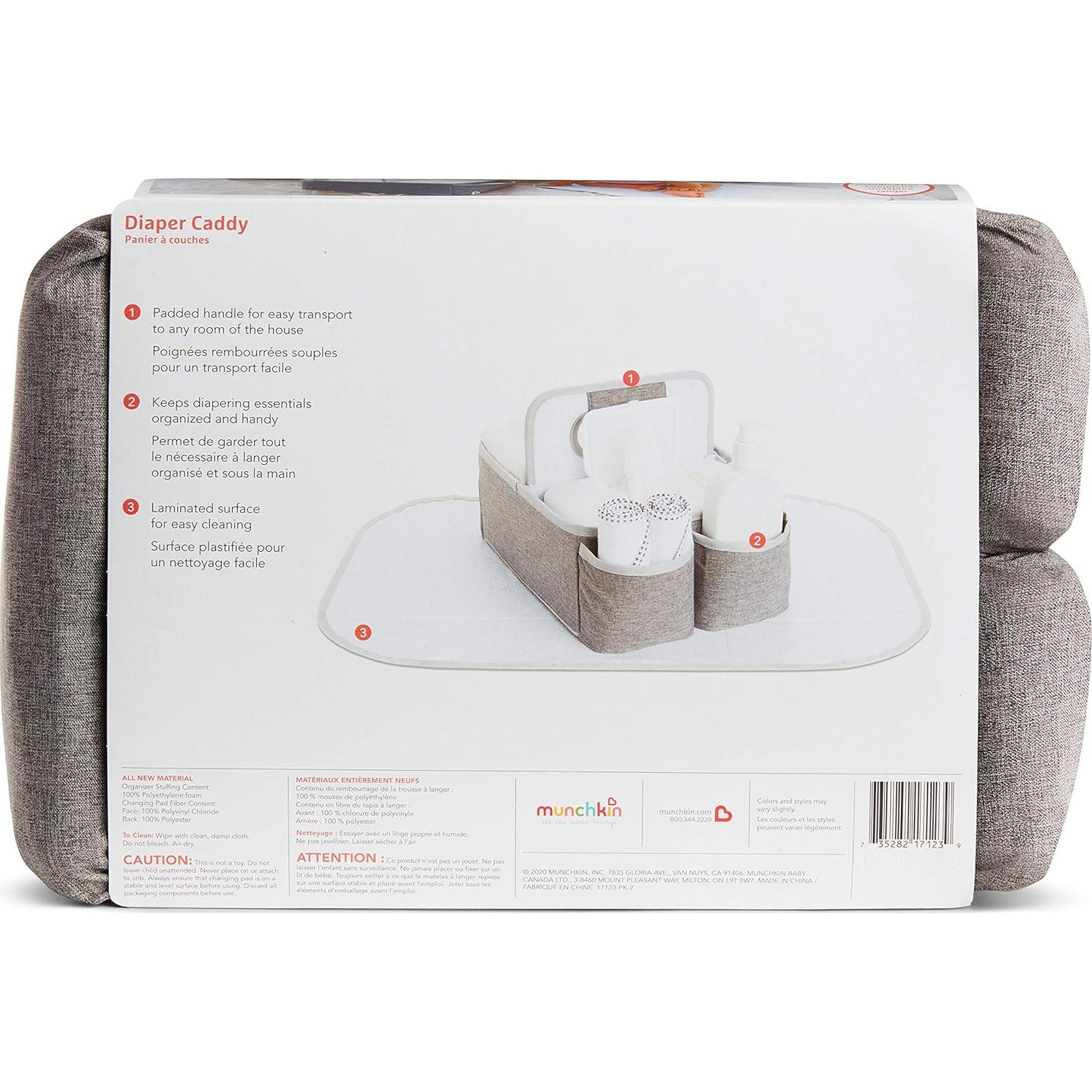 Organizador de Pañales Portátil Munchkin Gris con Cambiador