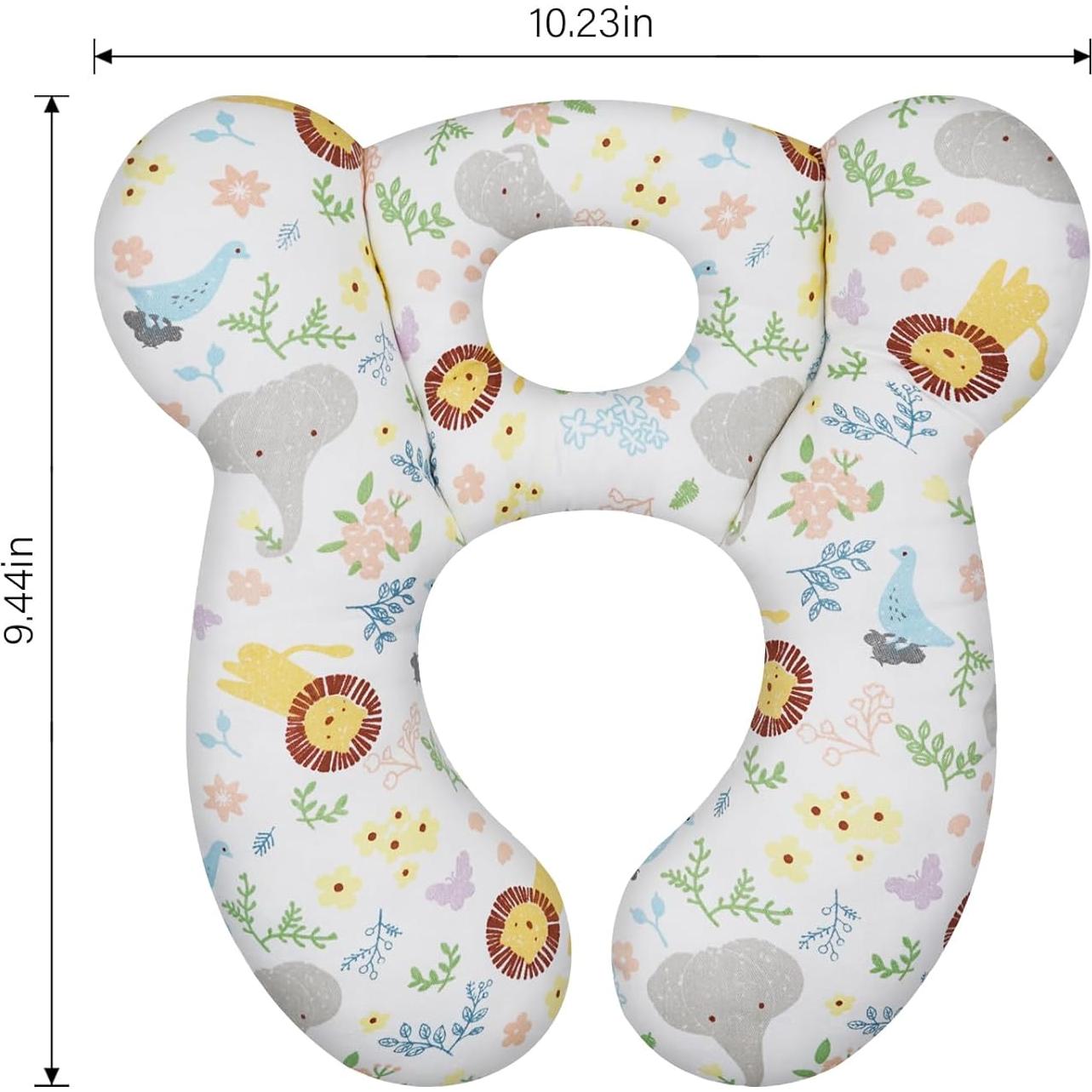 Almohada de Viaje para Bebés ZHOMA León Blanco 27x27 cm