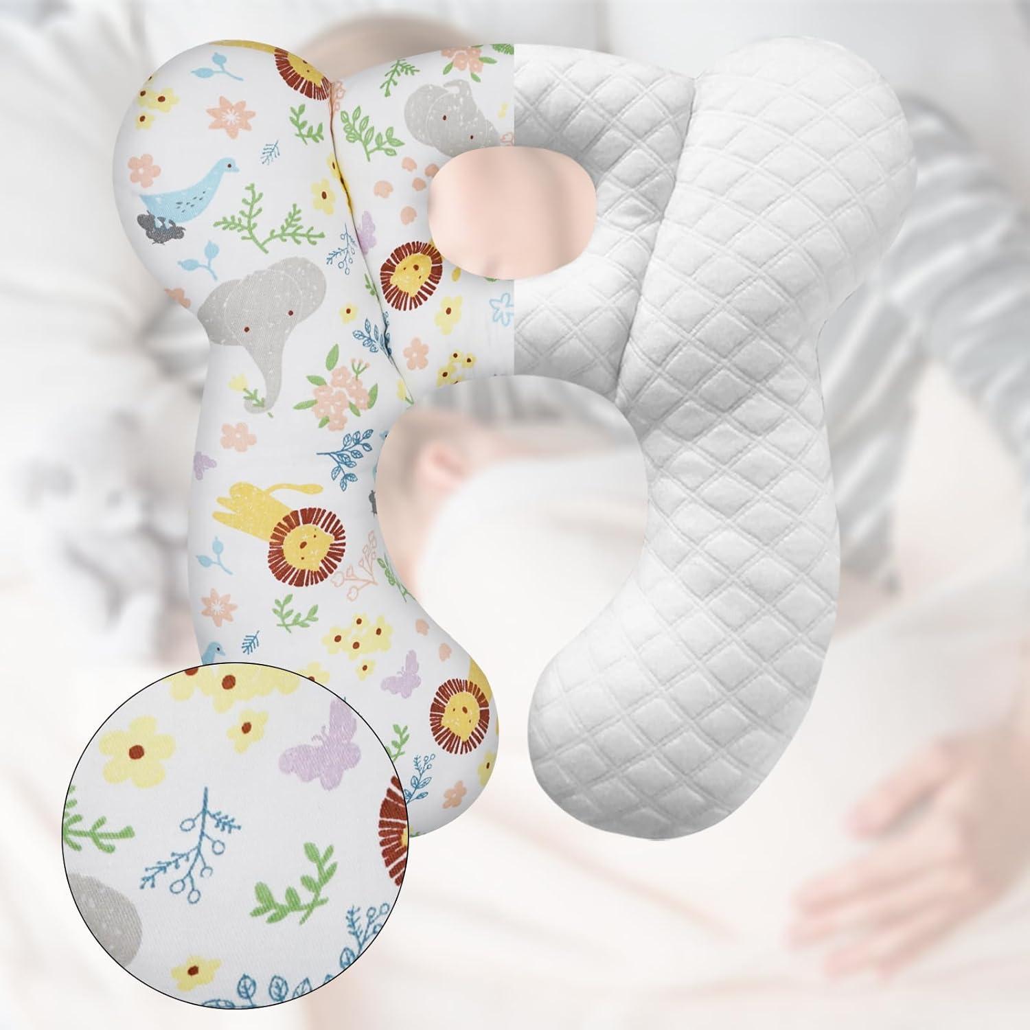 Almohada de Viaje para Bebés ZHOMA León Blanco 27x27 cm