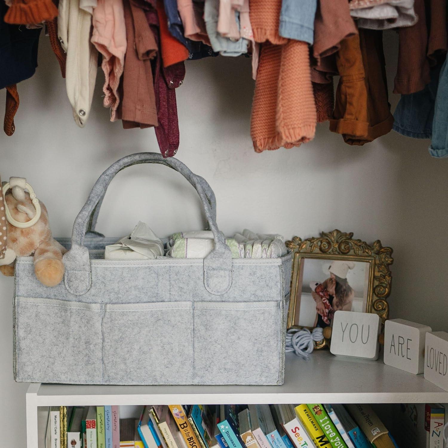 Caddy de Pañales Putska Grande Gris - Organizador Portátil