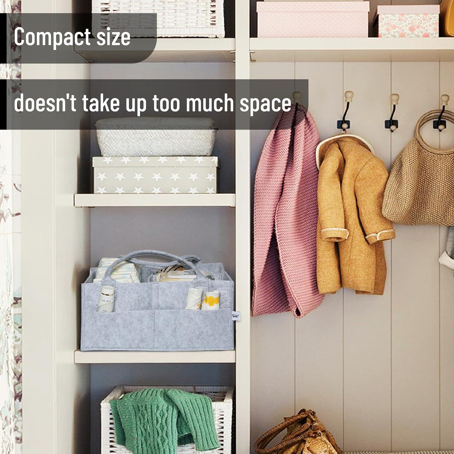 Organizador de Pañales Mr. Pen Grande Gris Portátil