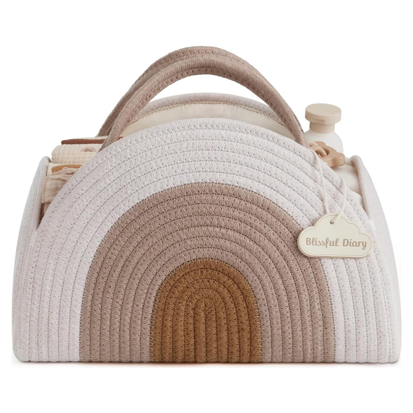 Cesta Organizadora de Pañales Blissful Diary 37x26cm Algodón