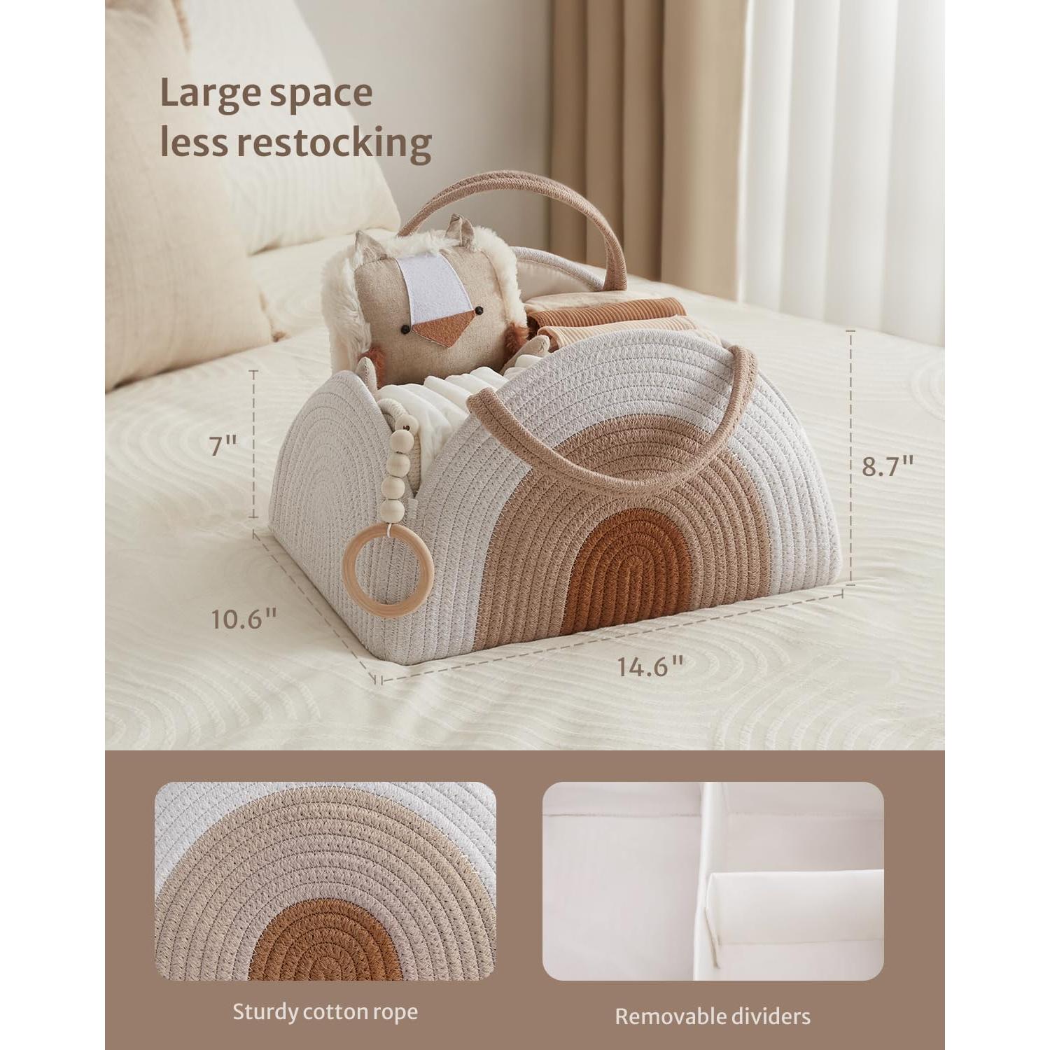 Cesta Organizadora de Pañales Blissful Diary 37x26cm Algodón