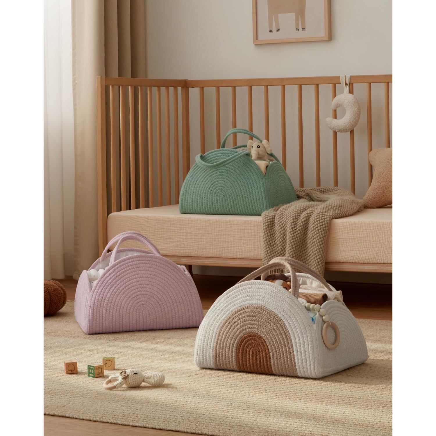 Cesta Organizadora de Pañales Blissful Diary 37x26cm Algodón