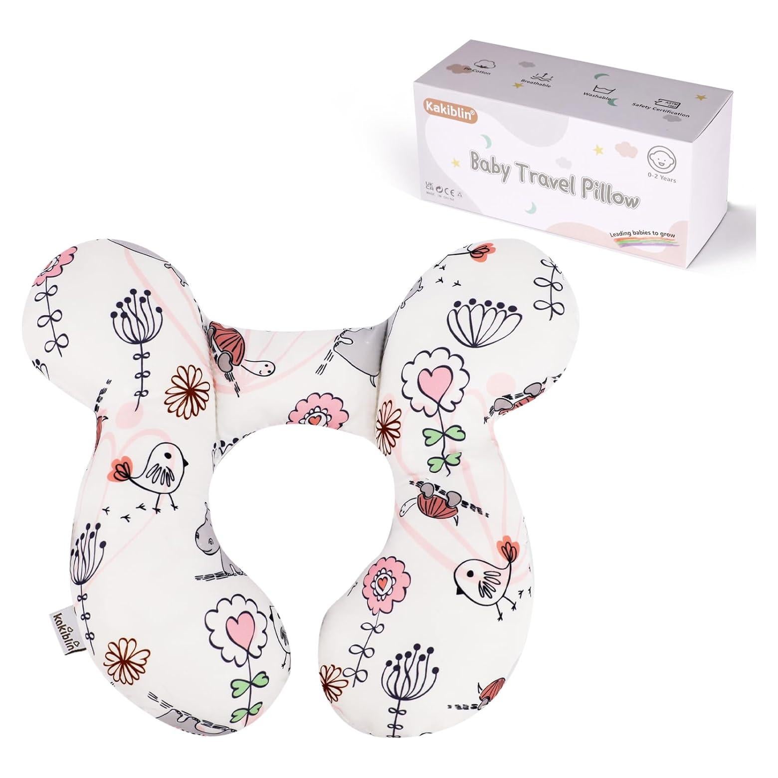 Almohada de Viaje para Bebés KAKIBLIN Hipopótamo Soporte Cuello