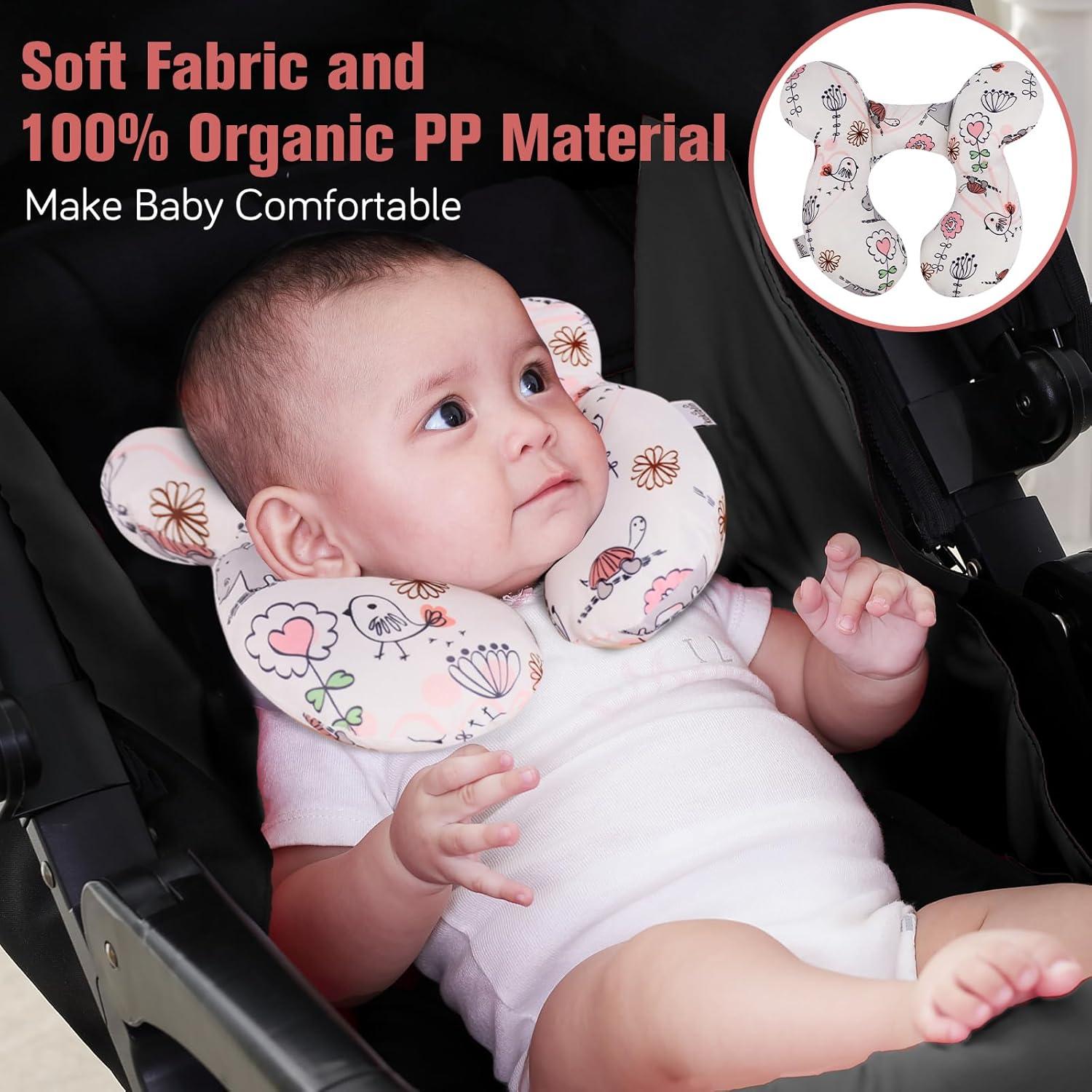 Almohada de Viaje para Bebés KAKIBLIN Hipopótamo Soporte Cuello