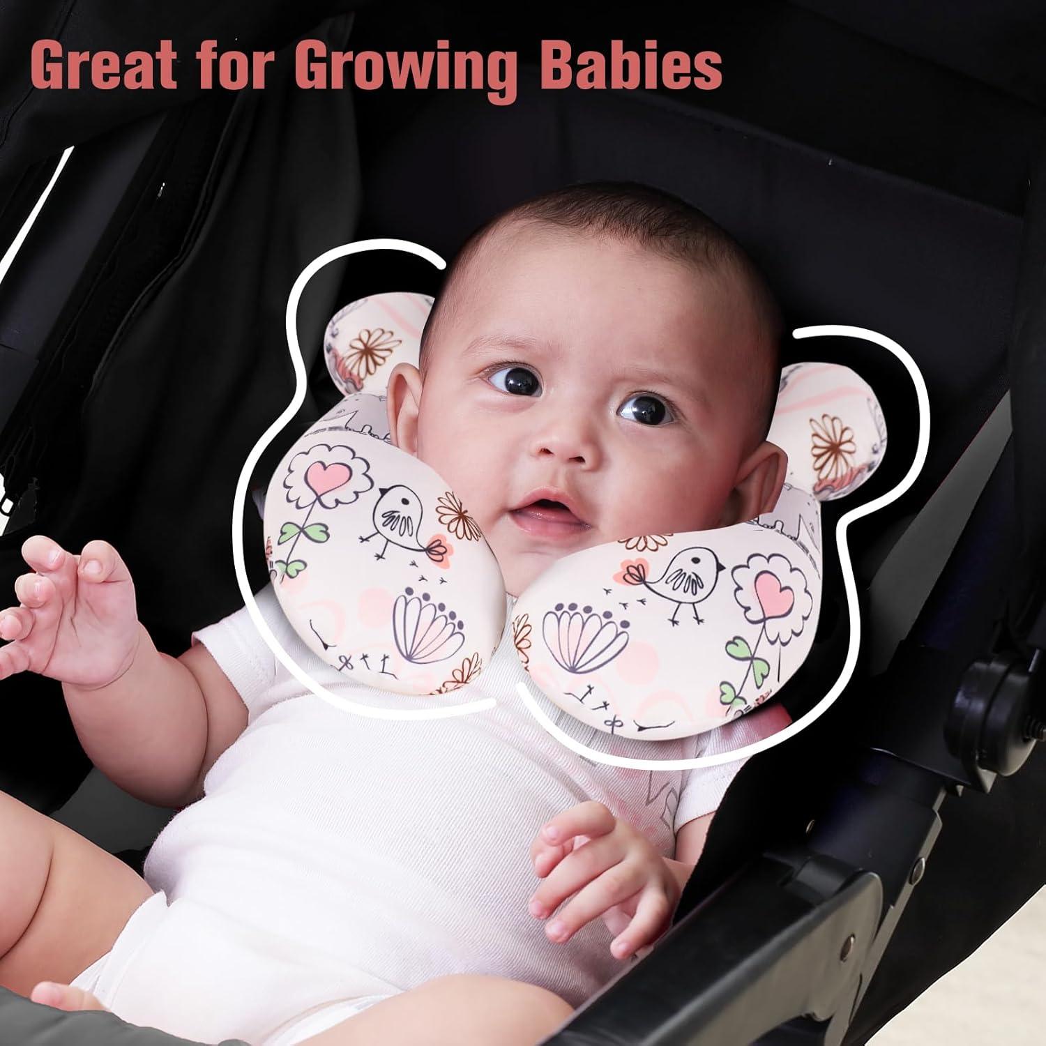 Almohada de Viaje para Bebés KAKIBLIN Hipopótamo Soporte Cuello