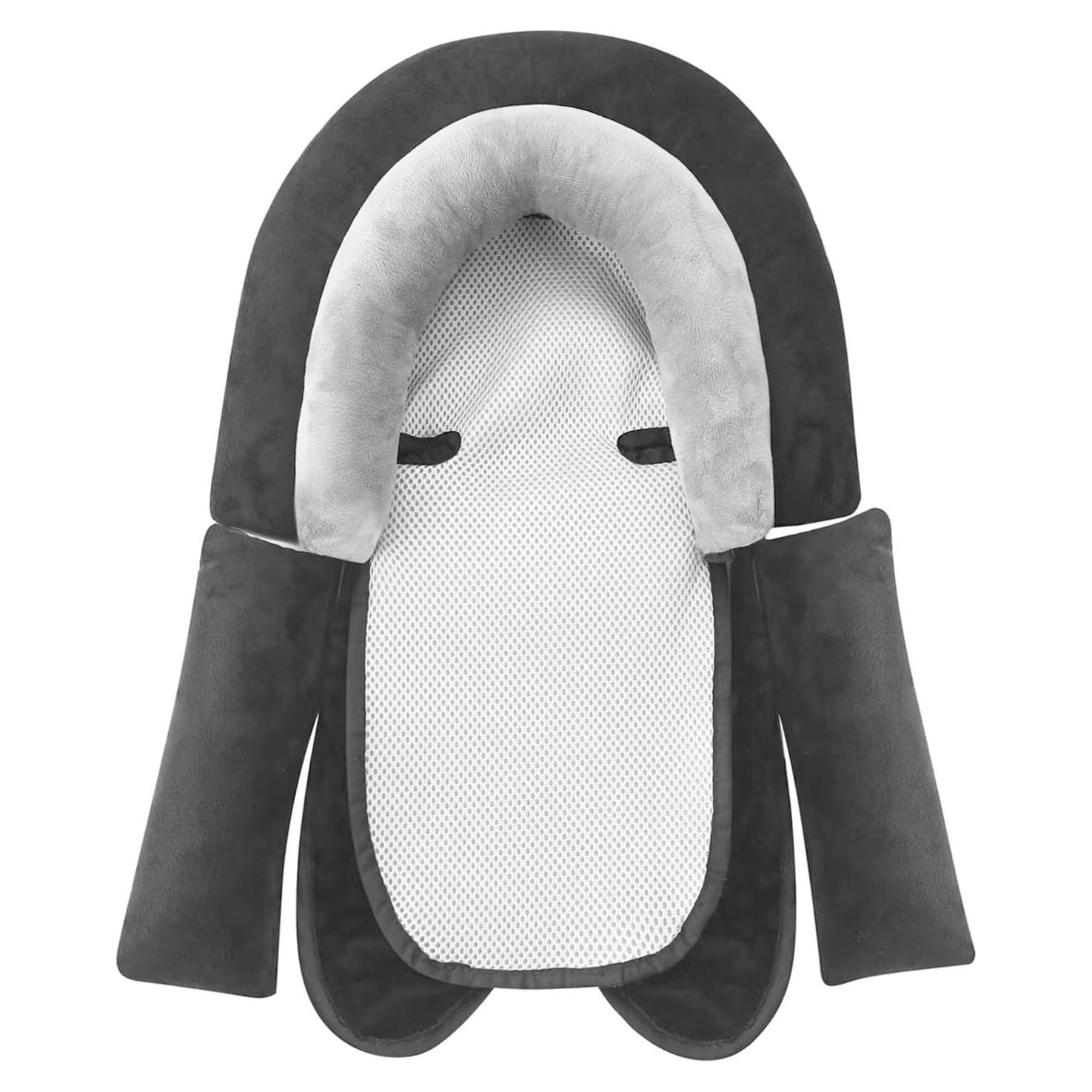 Soporte para Cabeza de Bebé PandaEar 3 en 1 Lavable Negro y Gris