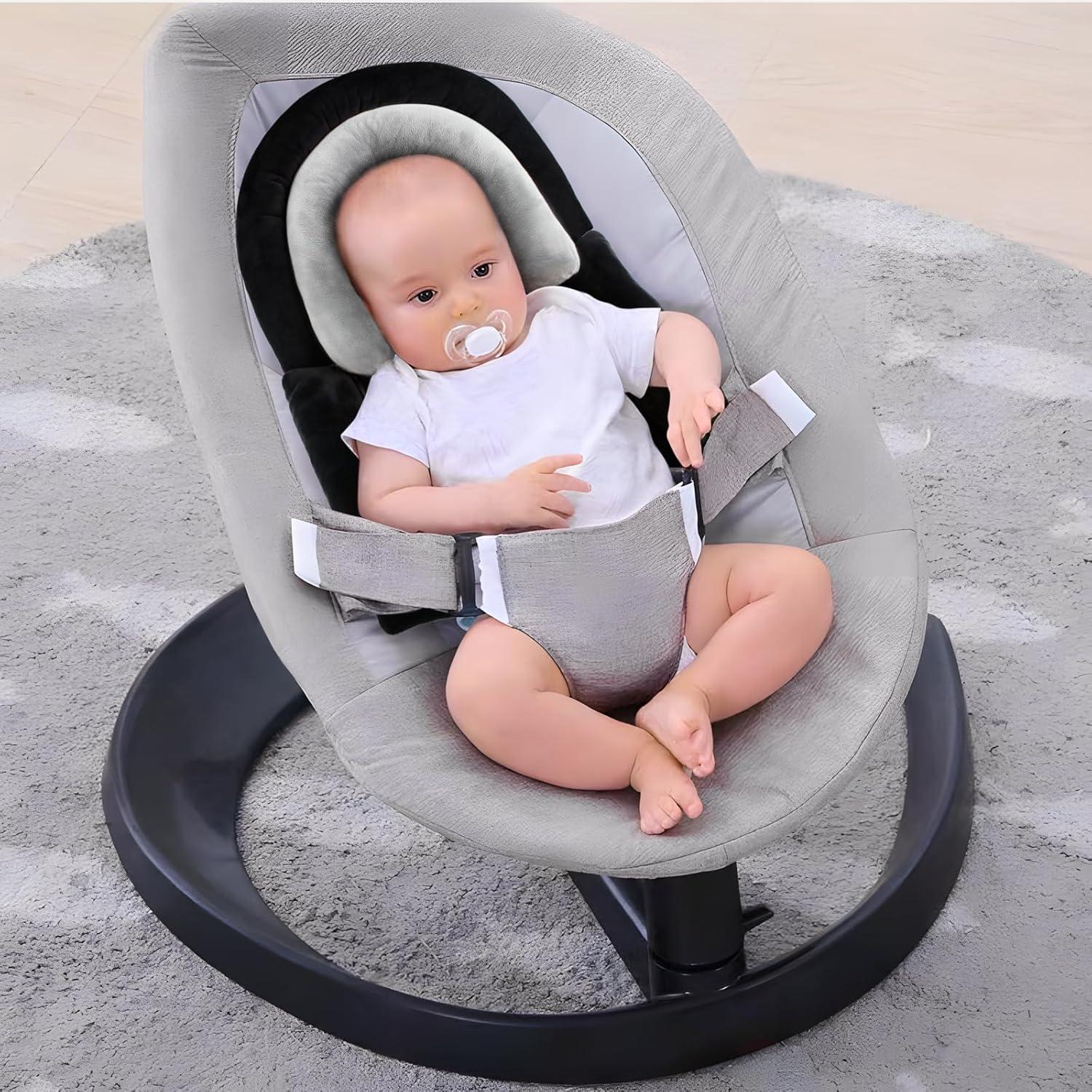 Soporte para Cabeza de Bebé PandaEar 3 en 1 Lavable Negro y Gris