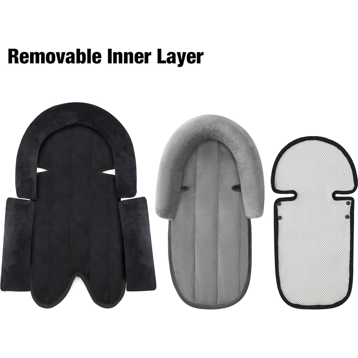 Soporte para Cabeza de Bebé PandaEar 3 en 1 Lavable Negro y Gris