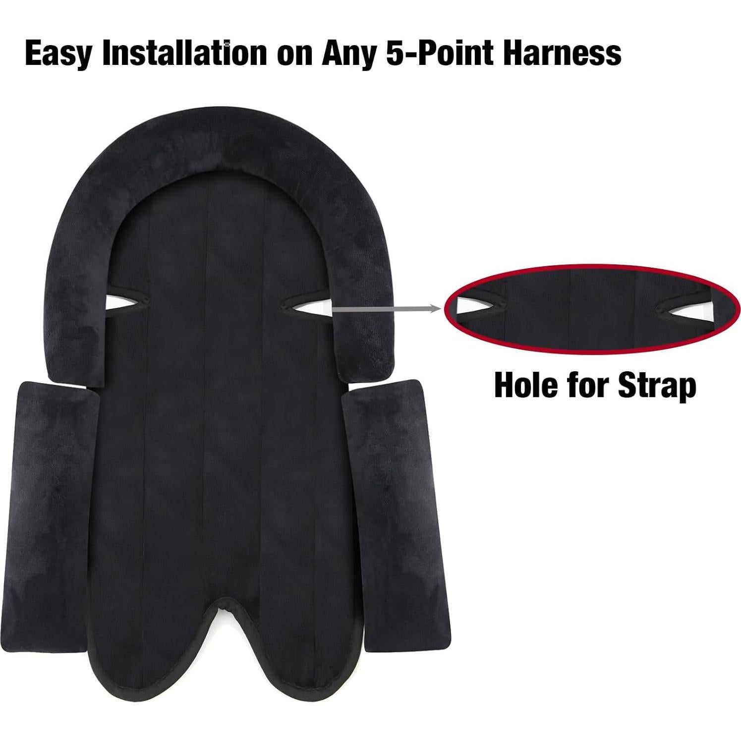 Soporte para Cabeza de Bebé PandaEar 3 en 1 Lavable Negro y Gris